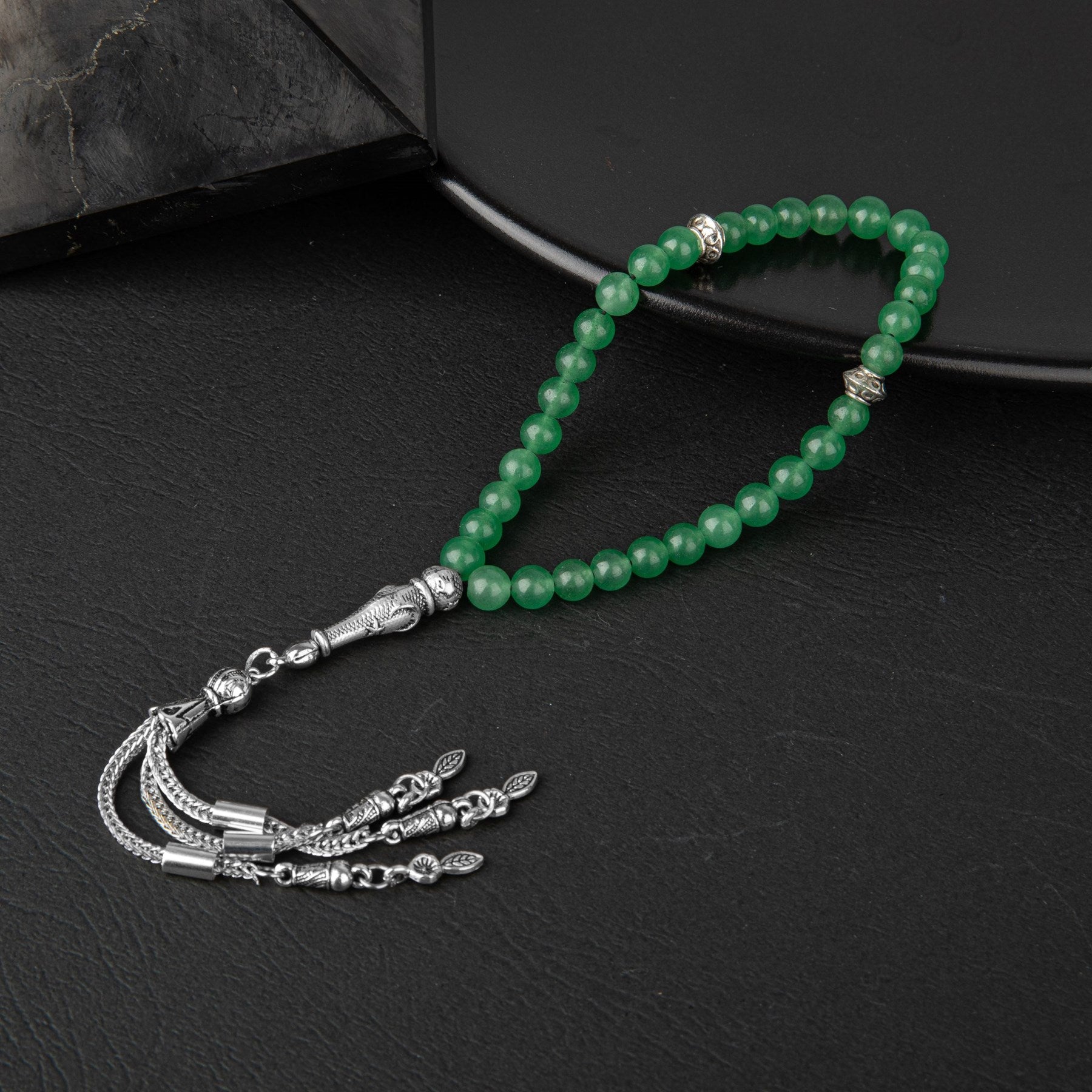 Green Aventurine Natural Gemstone Prayer Beads 33-Bead – 6mm