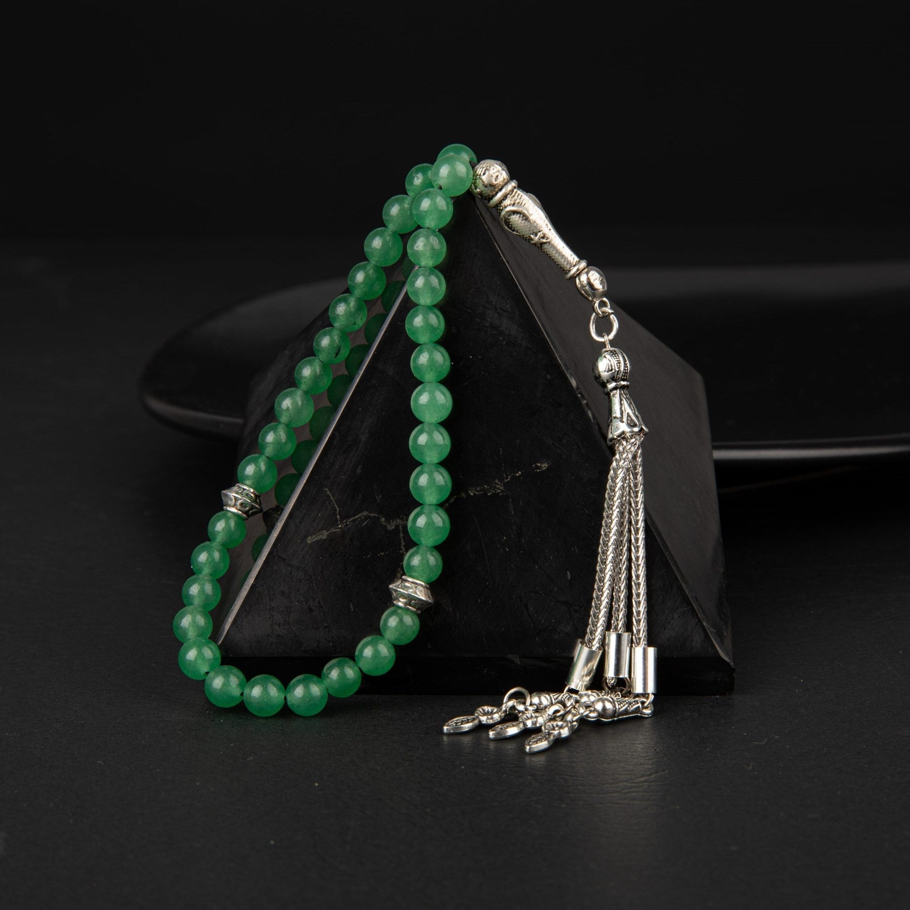 Green Aventurine Natural Gemstone Prayer Beads 33-Bead – 6mm