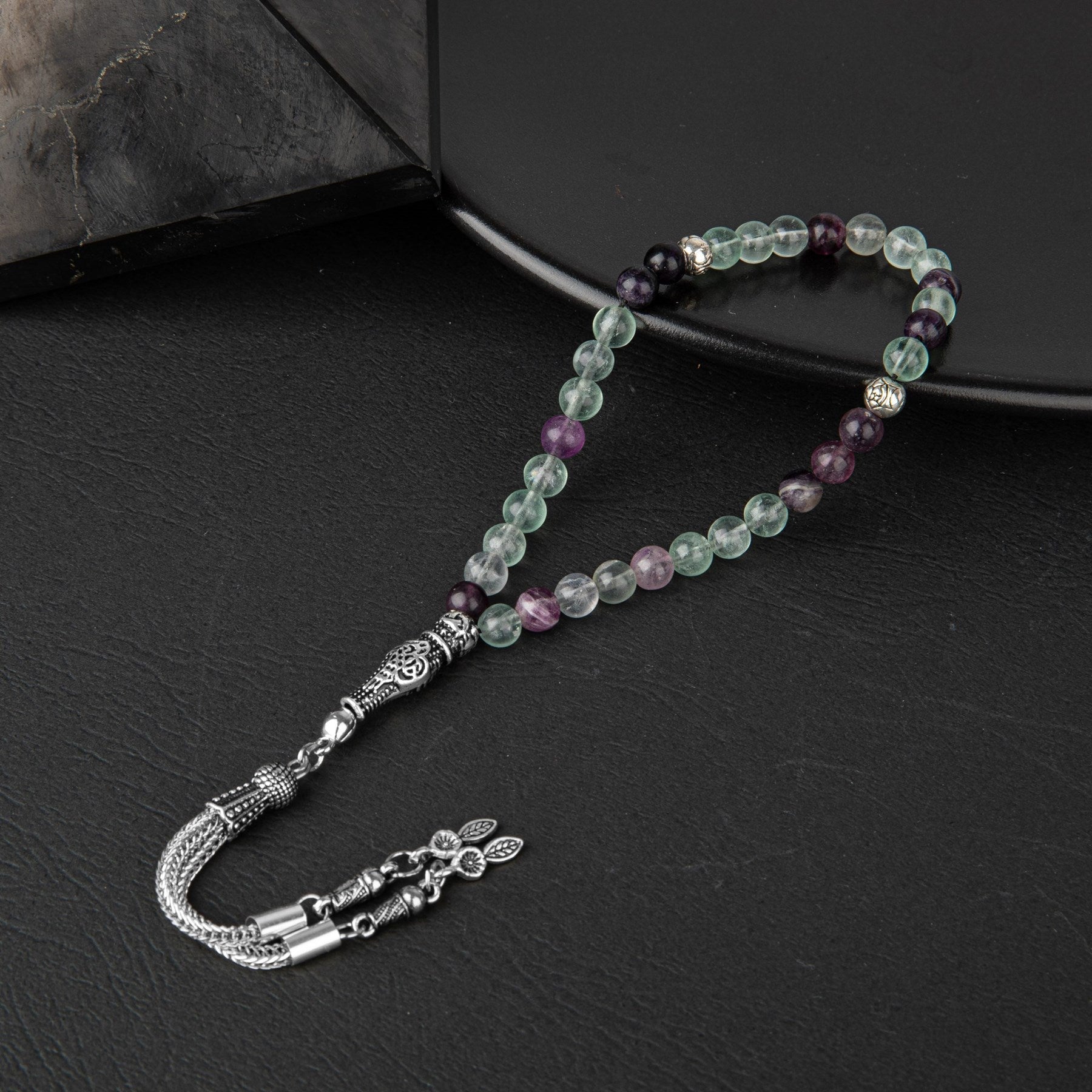 Laboratory Certified Green Fluorite Natural Gemstone Prayer Beads 33-Bead – 6mm