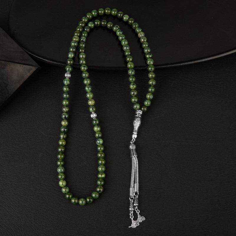 Laboratory Certified Jade Natural Gemstone Prayer Beads 99-Bead – 6mm