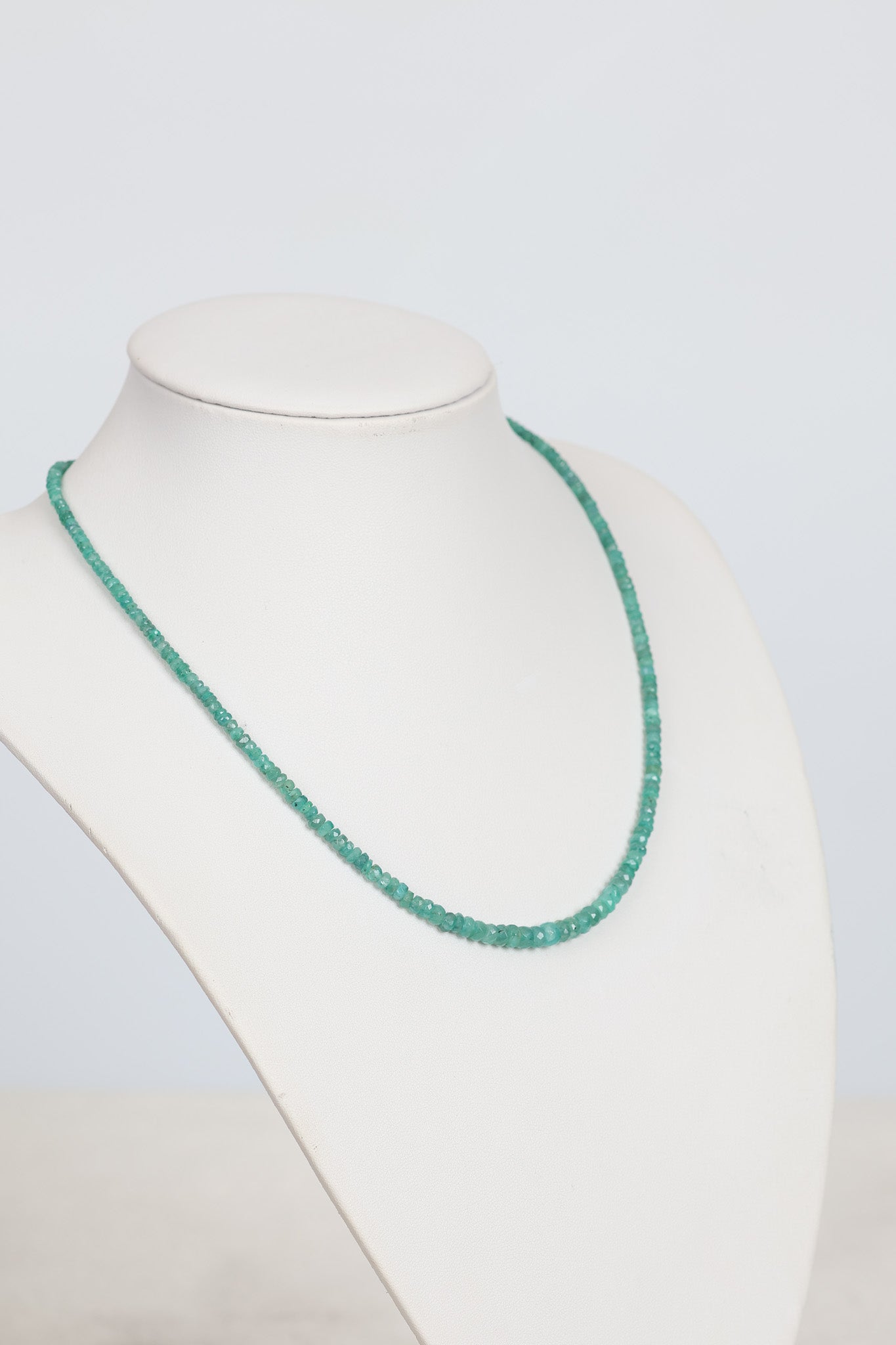 Laboratory Certified Emerald Natural Stone Floating Necklace with 925 Sterling Silver Clasp