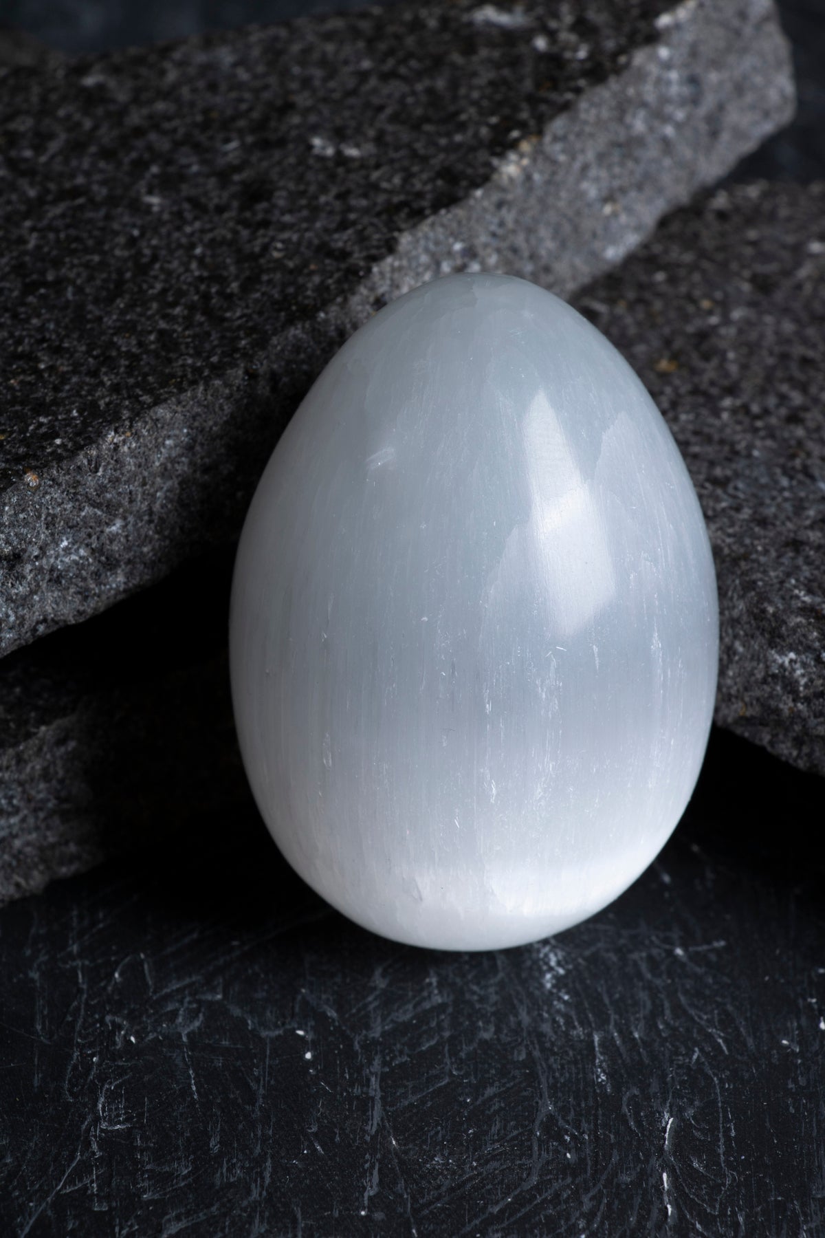 Laboratory Certified Selenite Natural Stone Egg – 6 cm