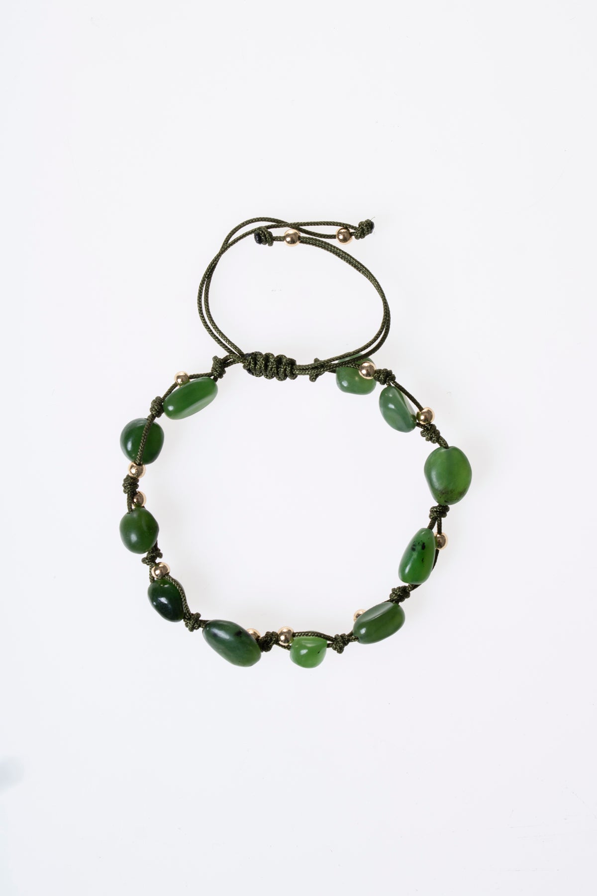 Laboratory Certified Jade Natural Stone Macramé Bracelet