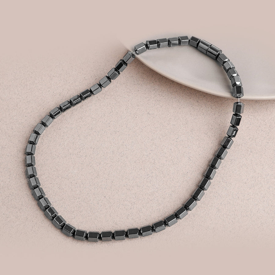 Laboratory Certified Hematite Natural Stone Men’s Necklace – Special Design
