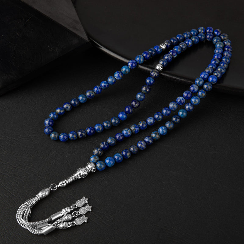 Laboratory Certified Lapis Lazuli Natural Gemstone Prayer Beads 99-Bead – 6mm