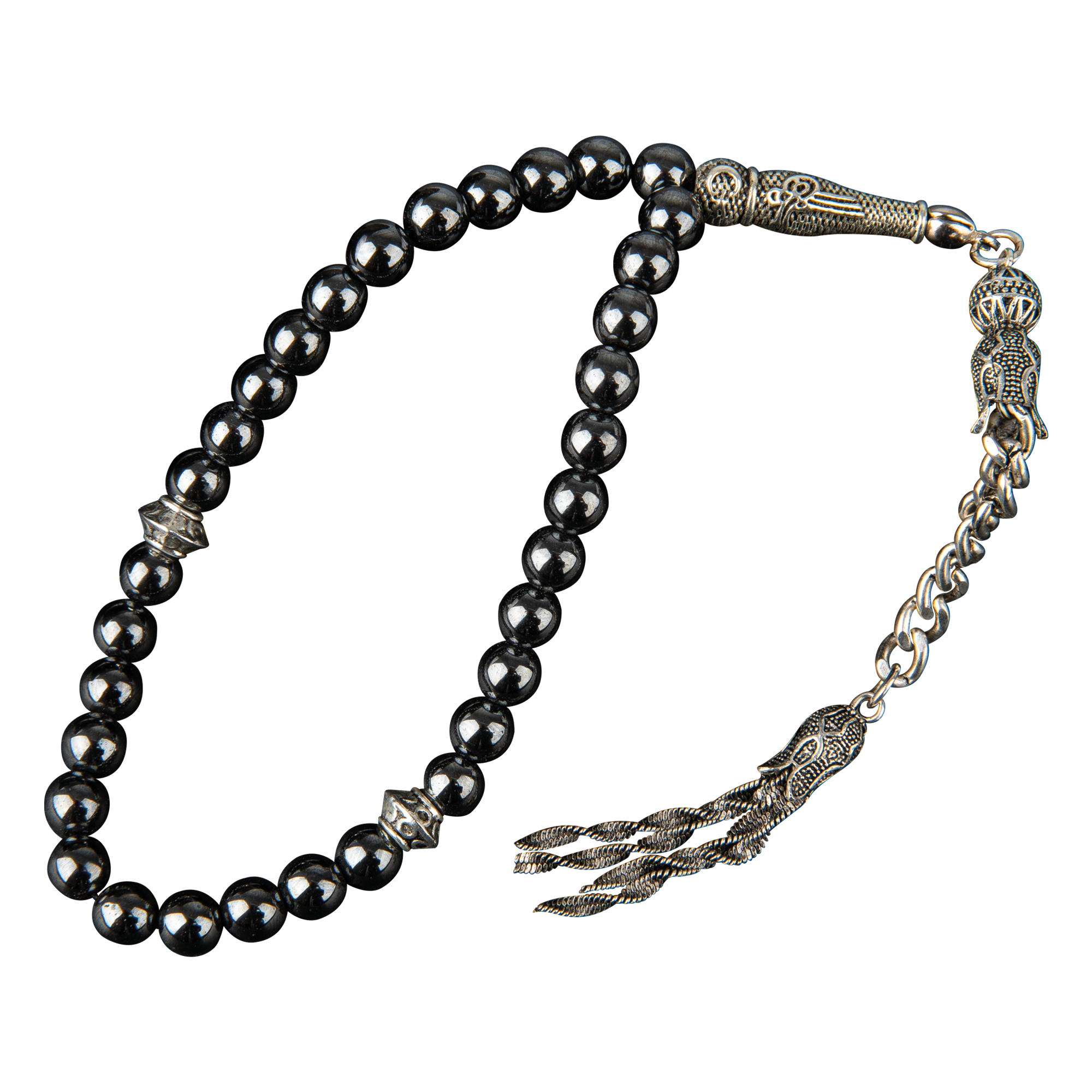 Hematite Natural Gemstone Prayer Beads 33-Bead – 6mm Handcrafted
