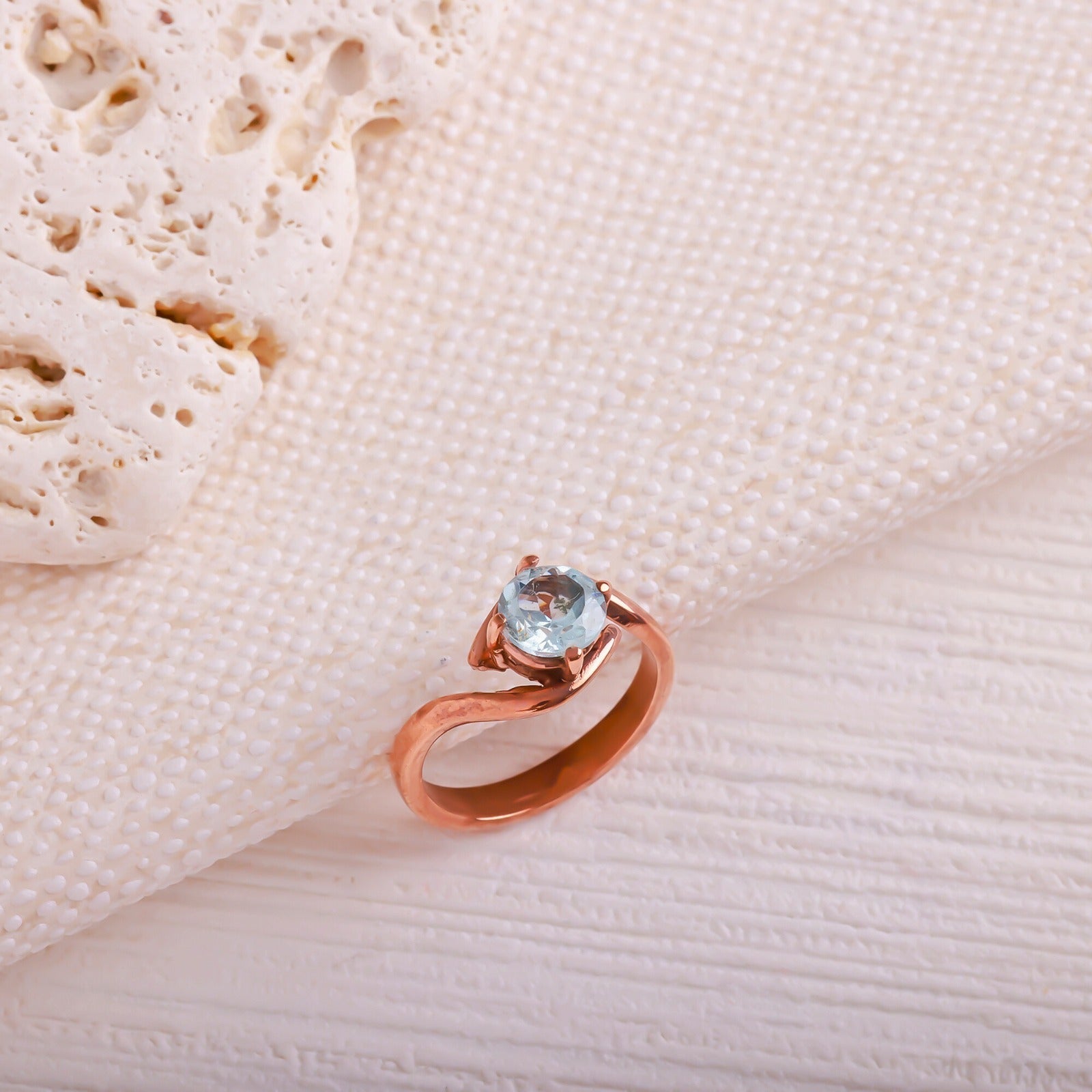 Laboratory Certified Topaz Natural Stone 925 Sterling Silver Ring