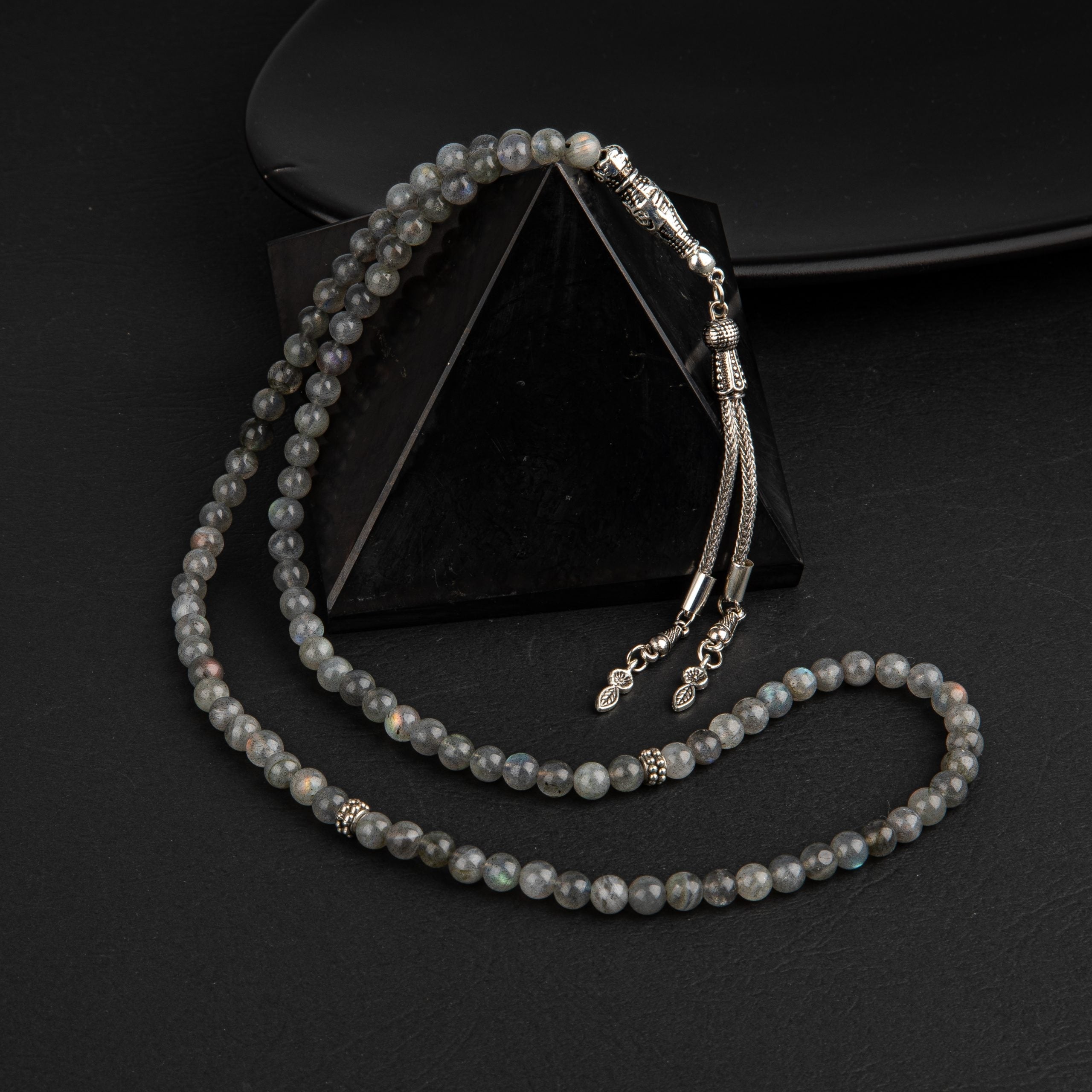 Labradorite Natural Gemstone Prayer Beads 99-Bead – 6mm Handcrafted