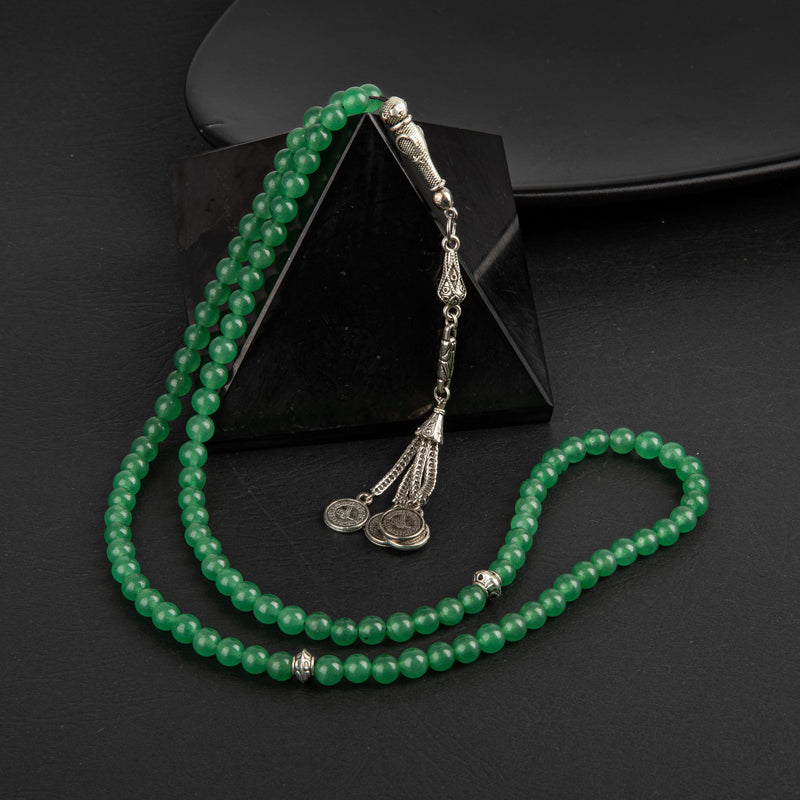 Laboratory Certified Green Aventurine Natural Gemstone Prayer Beads 99-Bead – 6mm