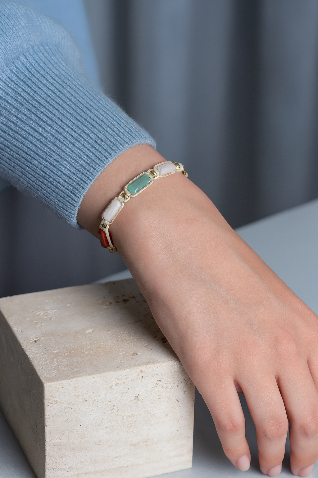 Laboratory Certified Gemini Zodiac Natural Stone Macramé Woven Bracelet