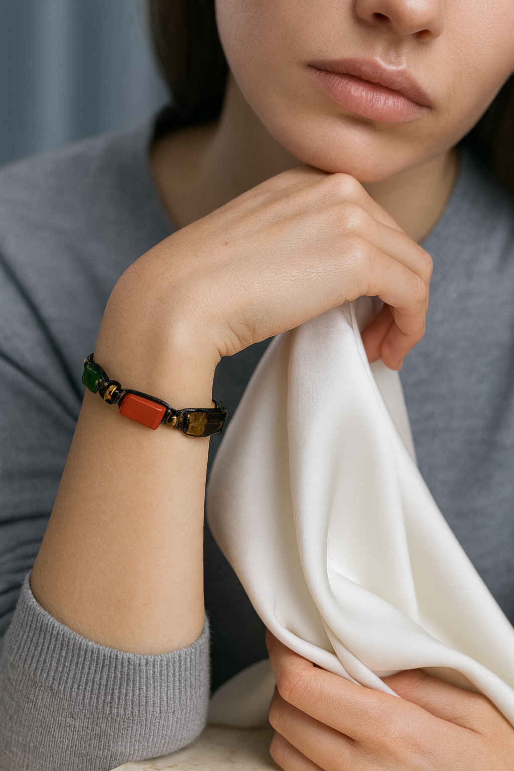 Laboratory Certified Scorpio Zodiac Natural Stone Macramé Woven Bracelet