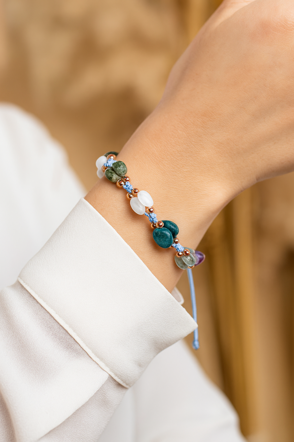 Laboratory Certified Pisces Zodiac Natural Stone Bracelet