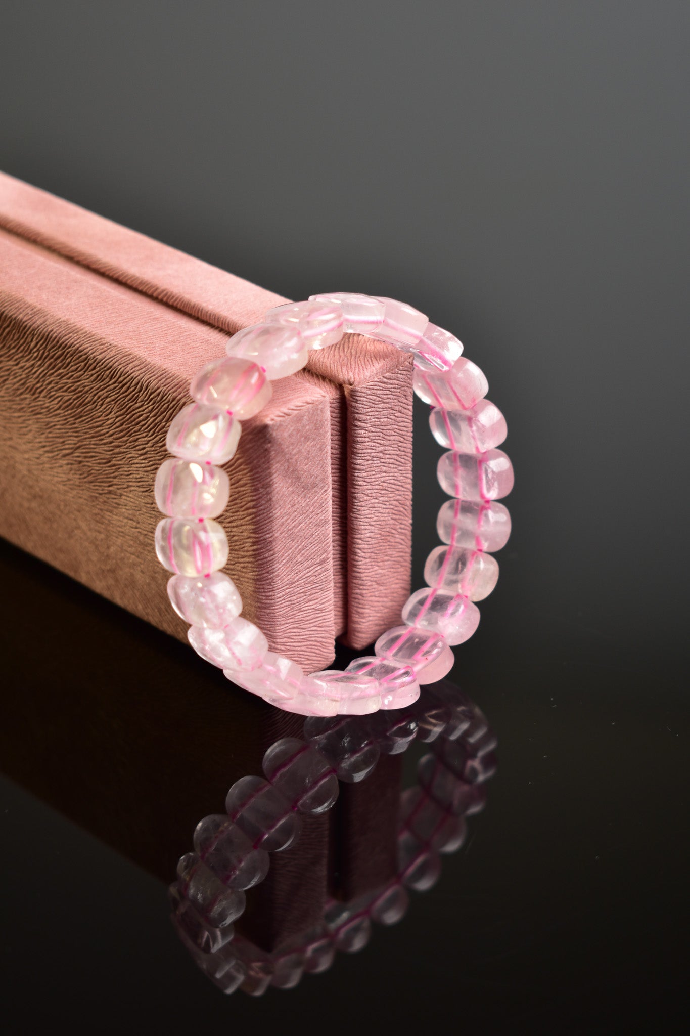 Pink Quartz Natural Stone Bracelet