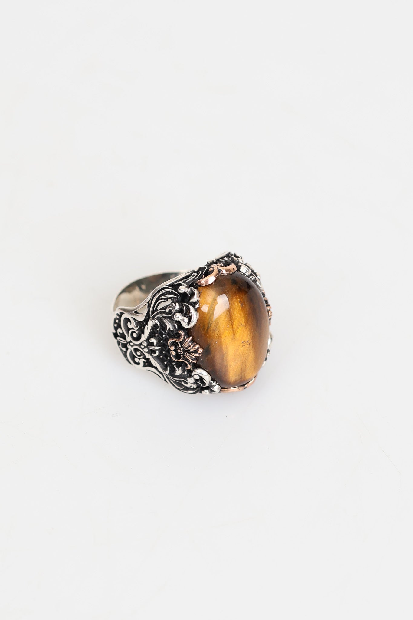 Laboratory Certified Natural Tiger’s Eye 925 Sterling Silver Ring