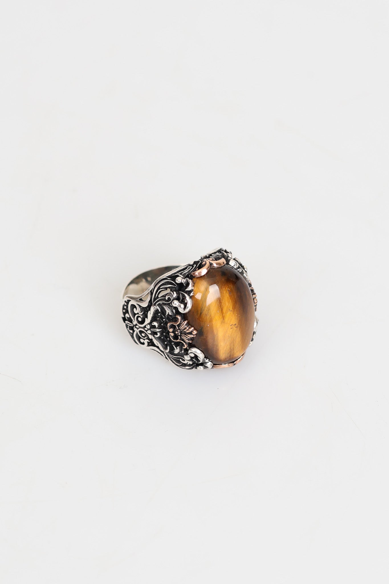 Laboratory Certified Natural Tiger’s Eye 925 Sterling Silver Ring