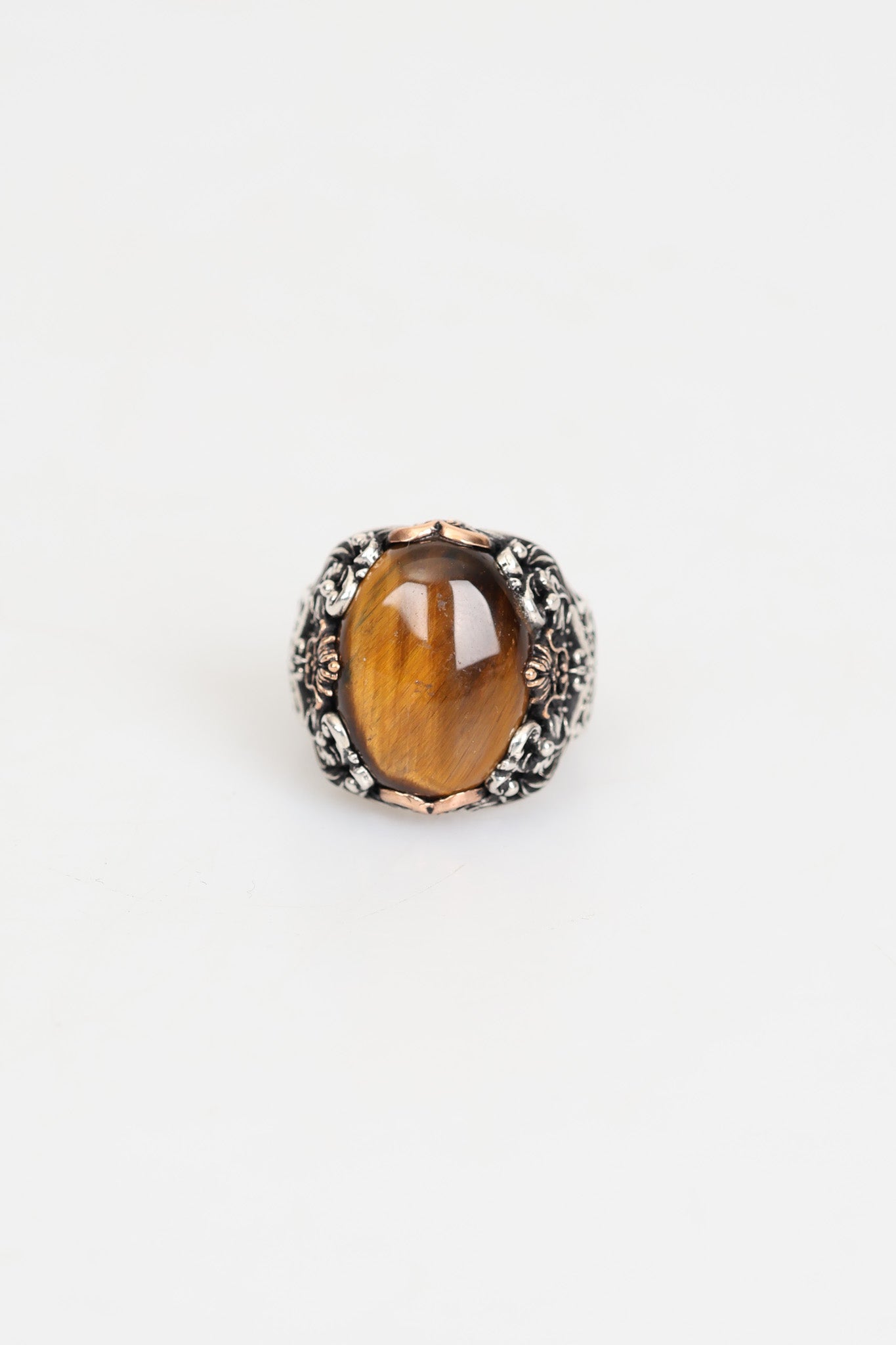 Laboratory Certified Natural Tiger’s Eye 925 Sterling Silver Ring