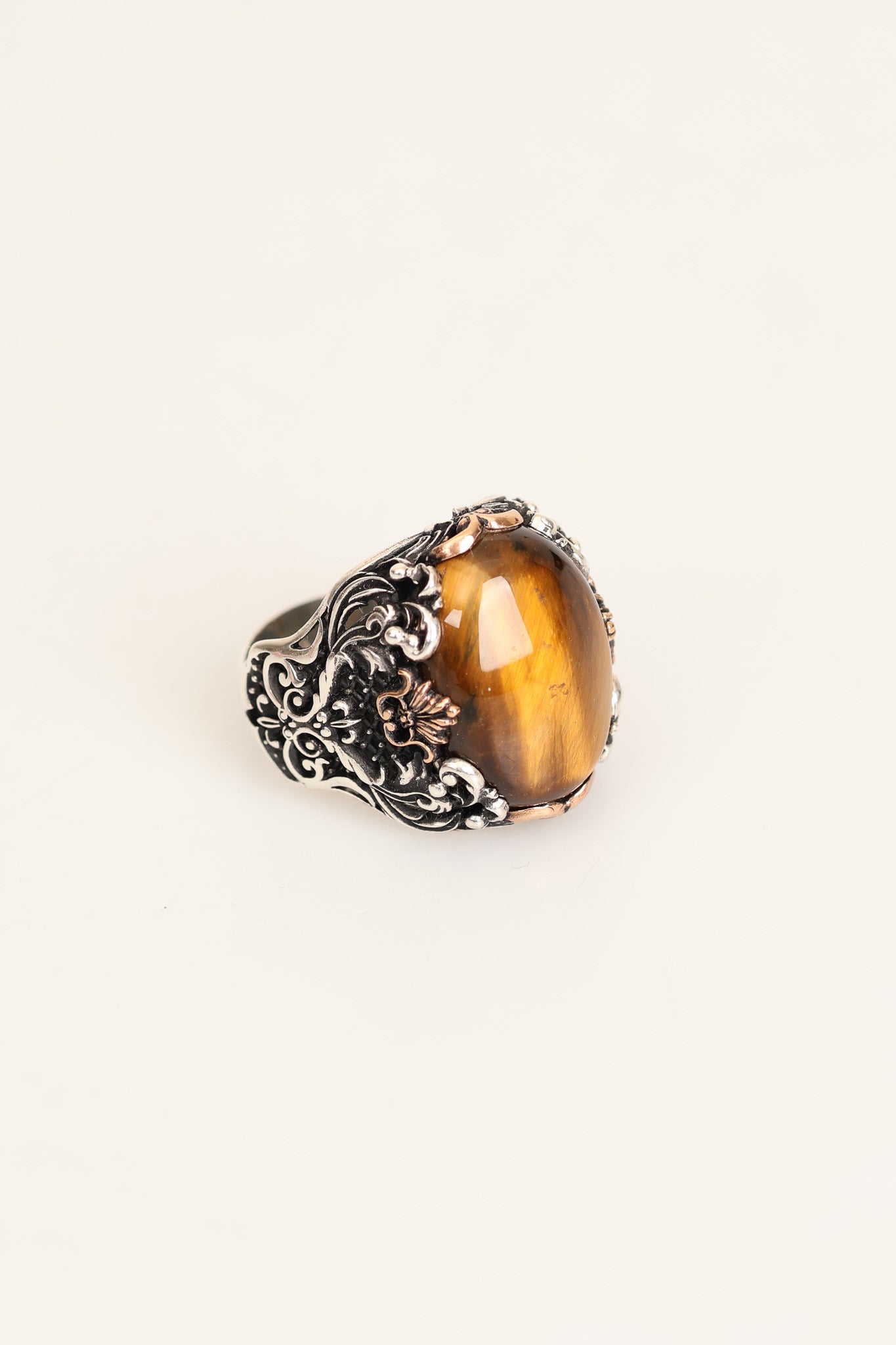 Laboratory Certified Natural Tiger’s Eye 925 Sterling Silver Ring