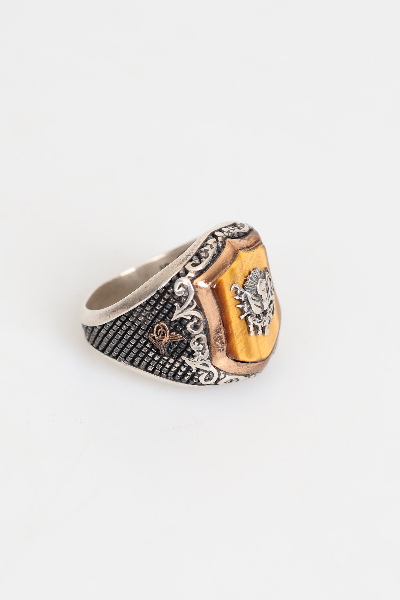 Laboratory Certified Natural Tiger’s Eye 925 Sterling Silver Ring