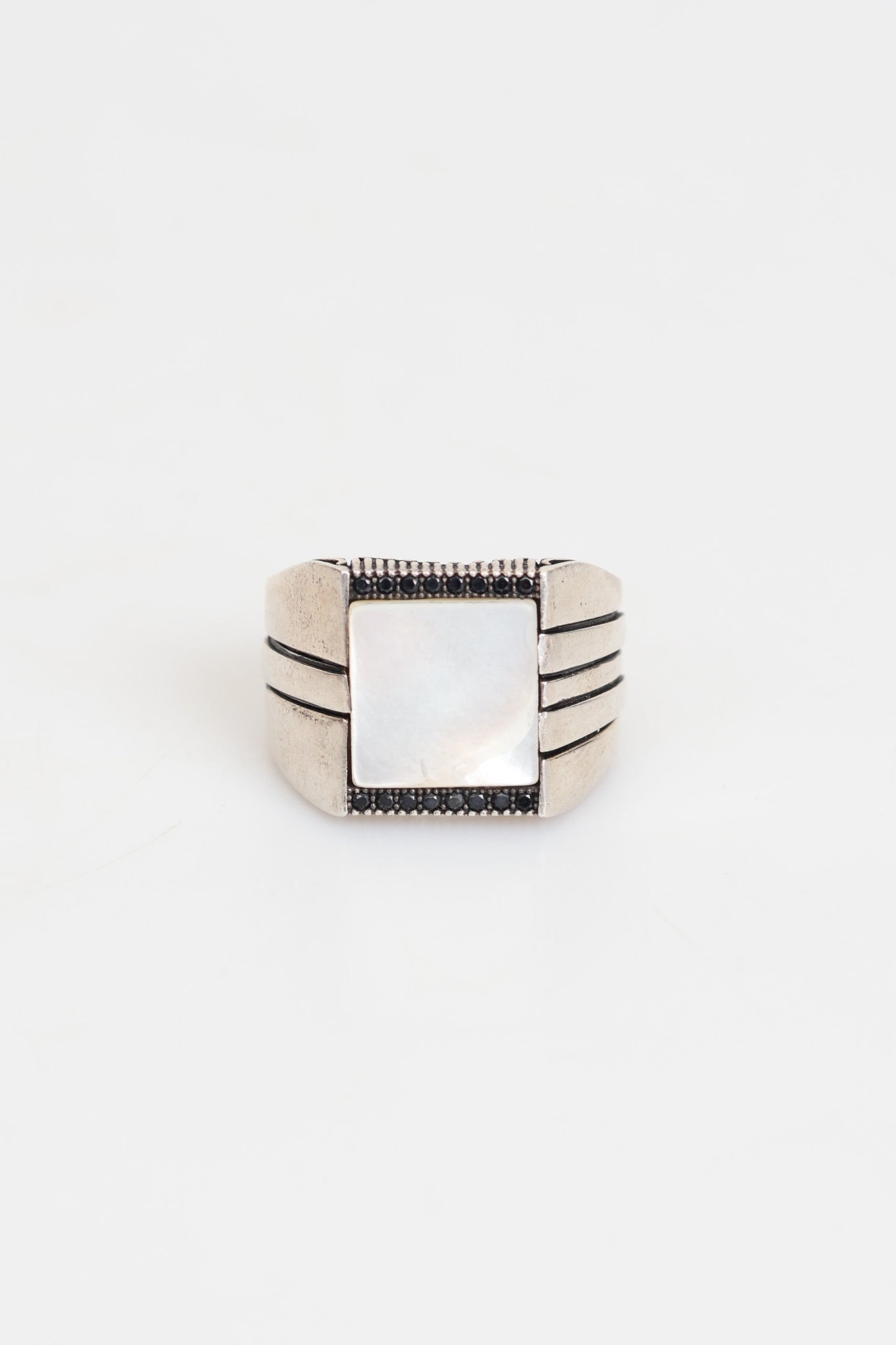 Laboratory Certified Natural Mother of Pearl 925 Sterling Silver Ring