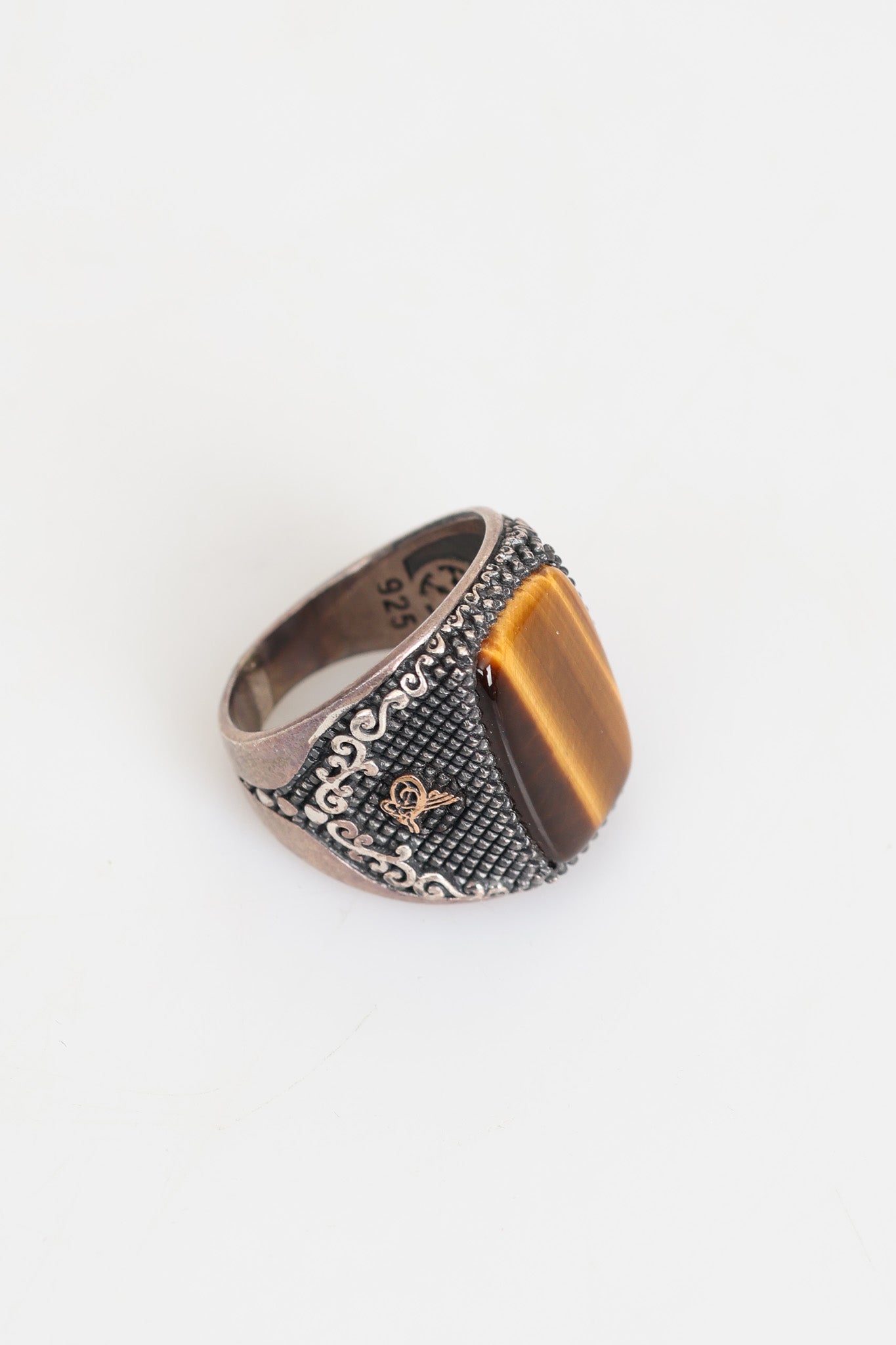 Laboratory Certified Natural Tiger’s Eye 925 Sterling Silver Ring