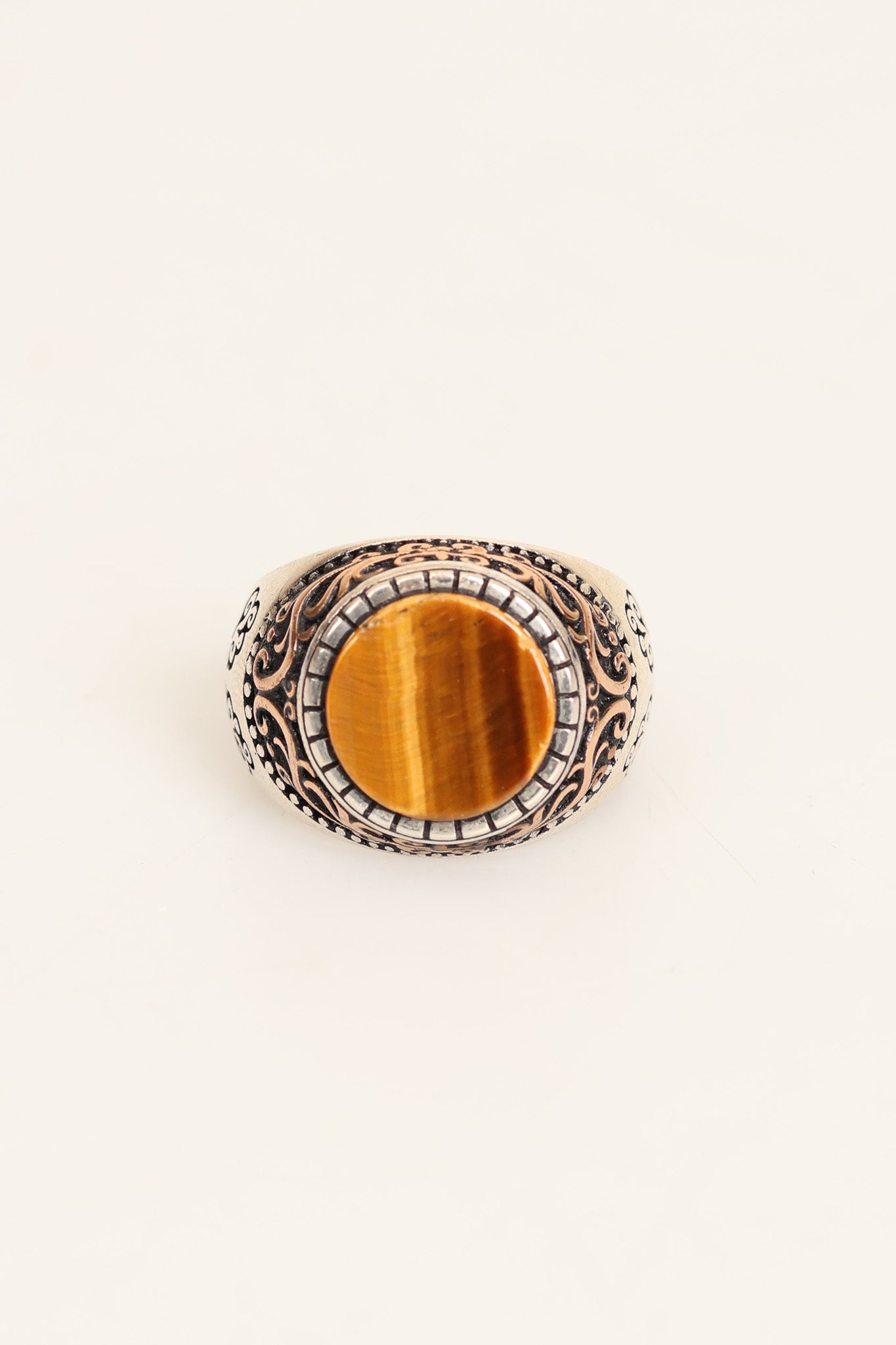 Laboratory Certified Natural Tiger’s Eye 925 Sterling Silver Ring
