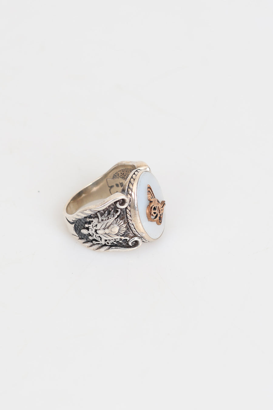 Laboratory Certified Natural Mother of Pearl 925 Sterling Silver Ring