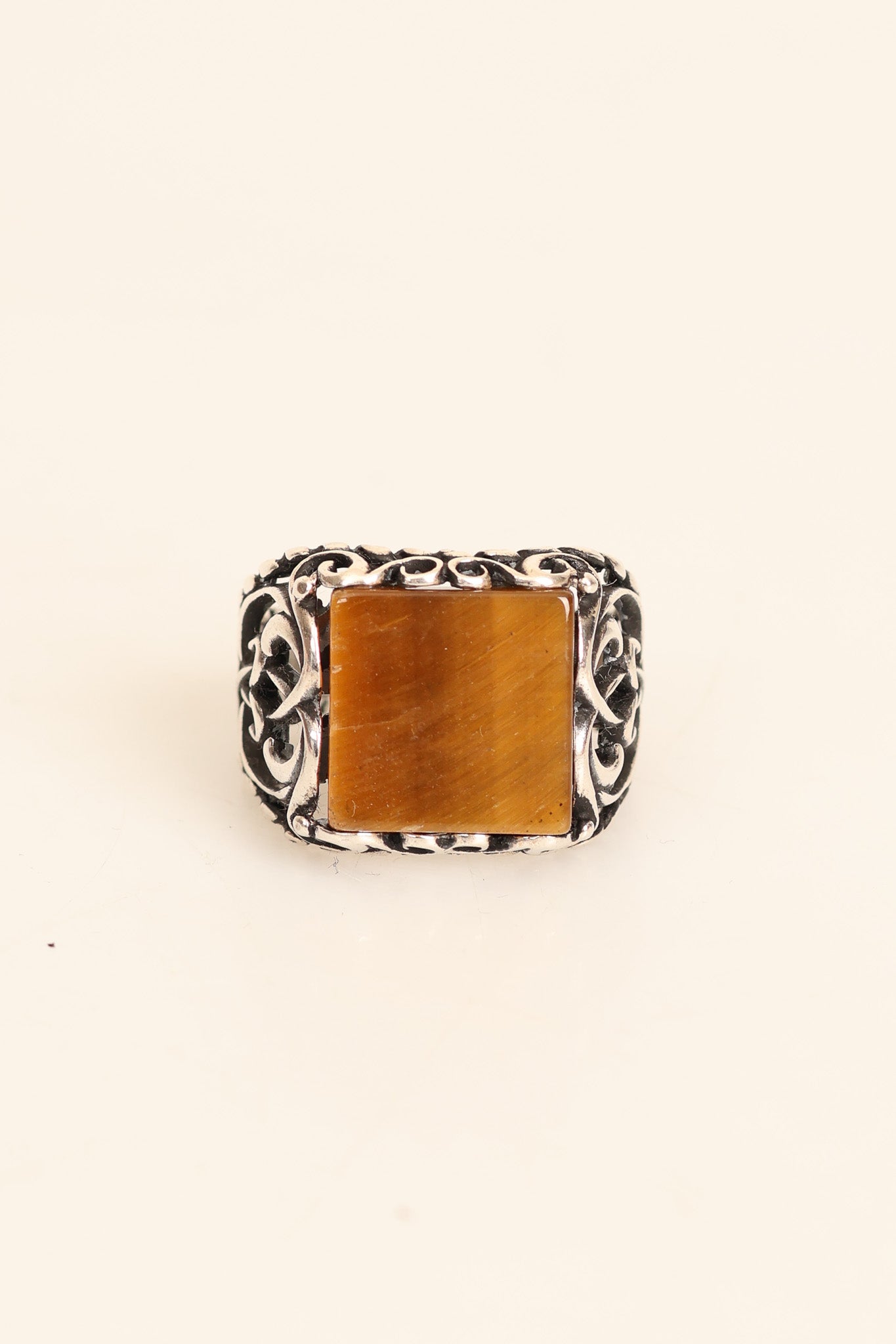 Laboratory Certified Natural Tiger’s Eye 925 Sterling Silver Ring