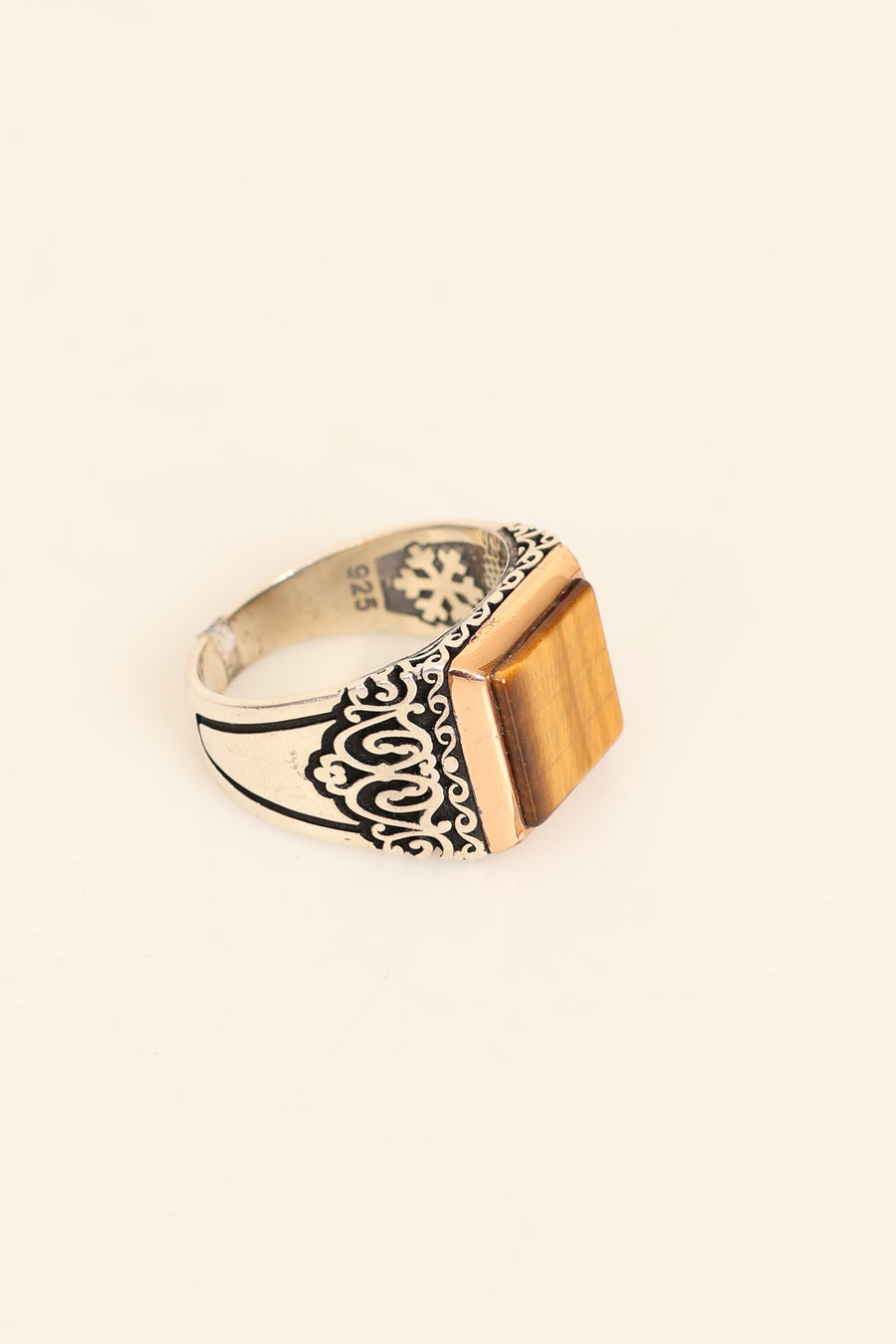 Laboratory Certified Natural Tiger’s Eye 925 Sterling Silver Ring