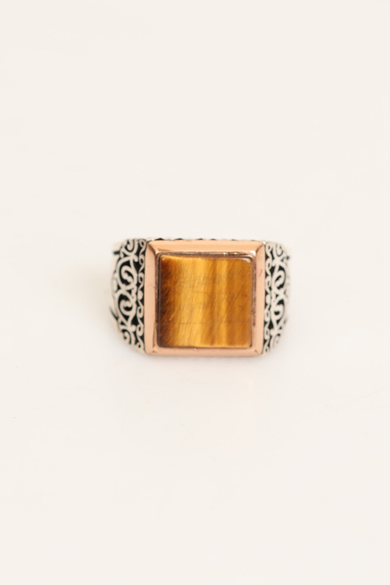 Laboratory Certified Natural Tiger’s Eye 925 Sterling Silver Ring