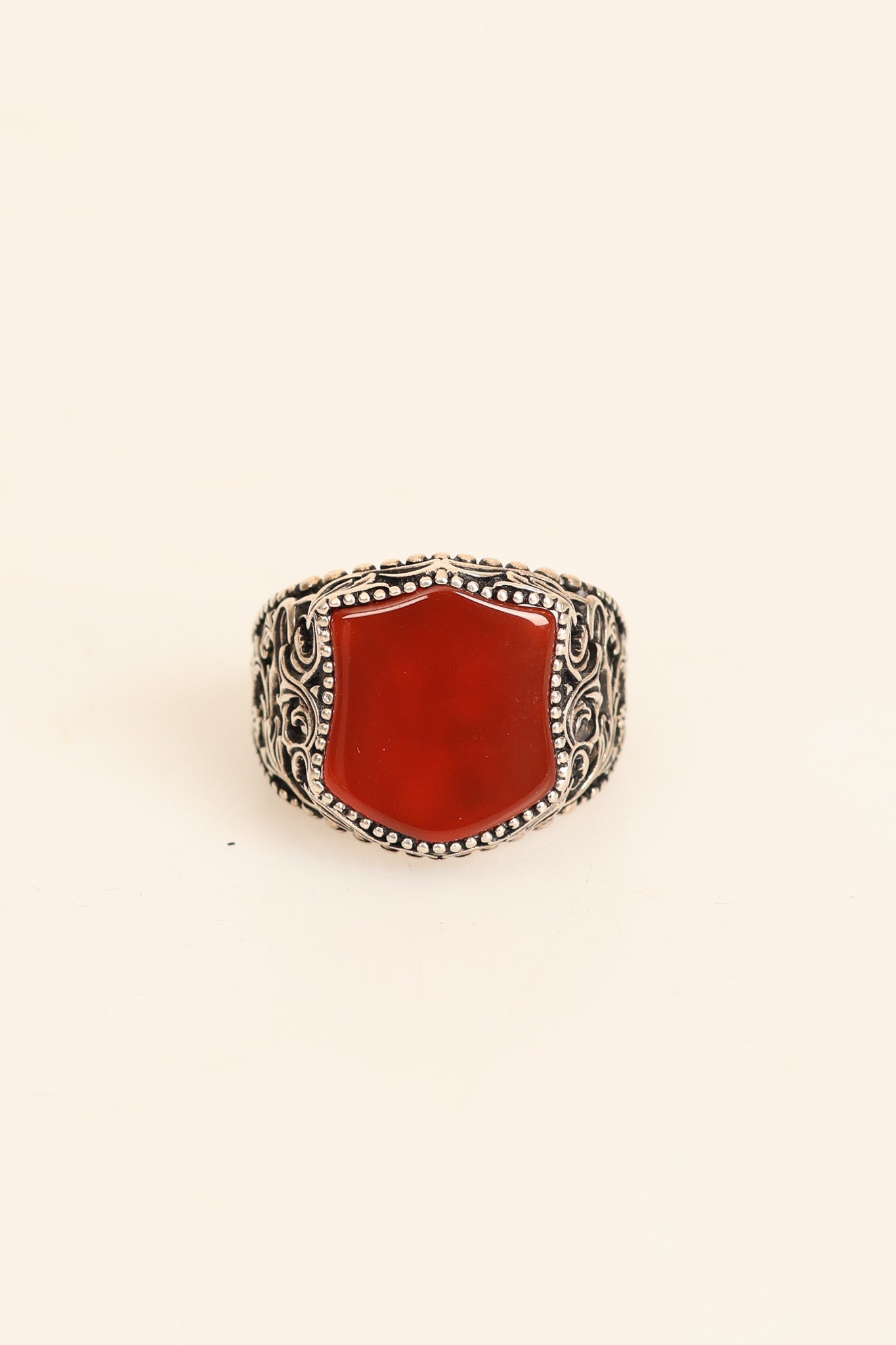 Laboratory Certified Natural Agate 925 Sterling Silver Ring