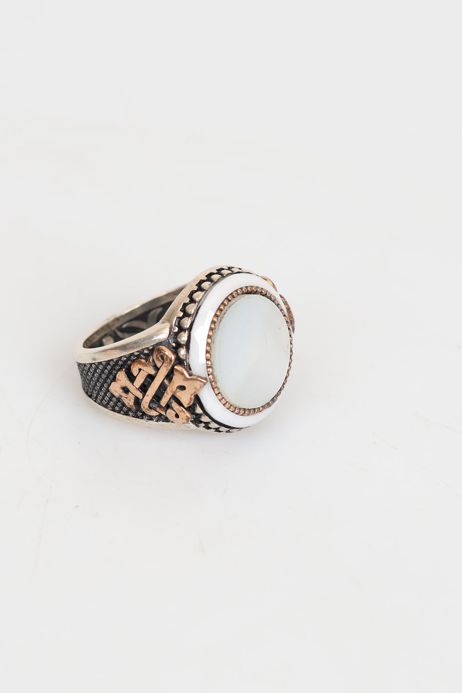 Laboratory Certified Natural Mother of Pearl 925 Sterling Silver Ring