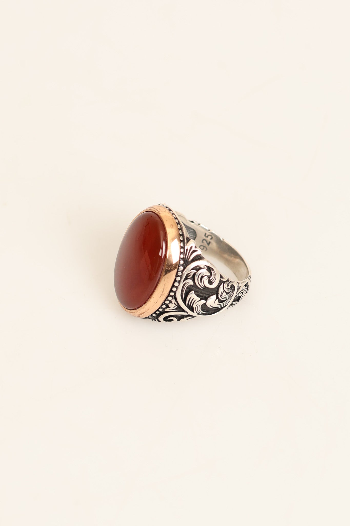 Laboratory Certified Natural Agate 925 Sterling Silver Ring