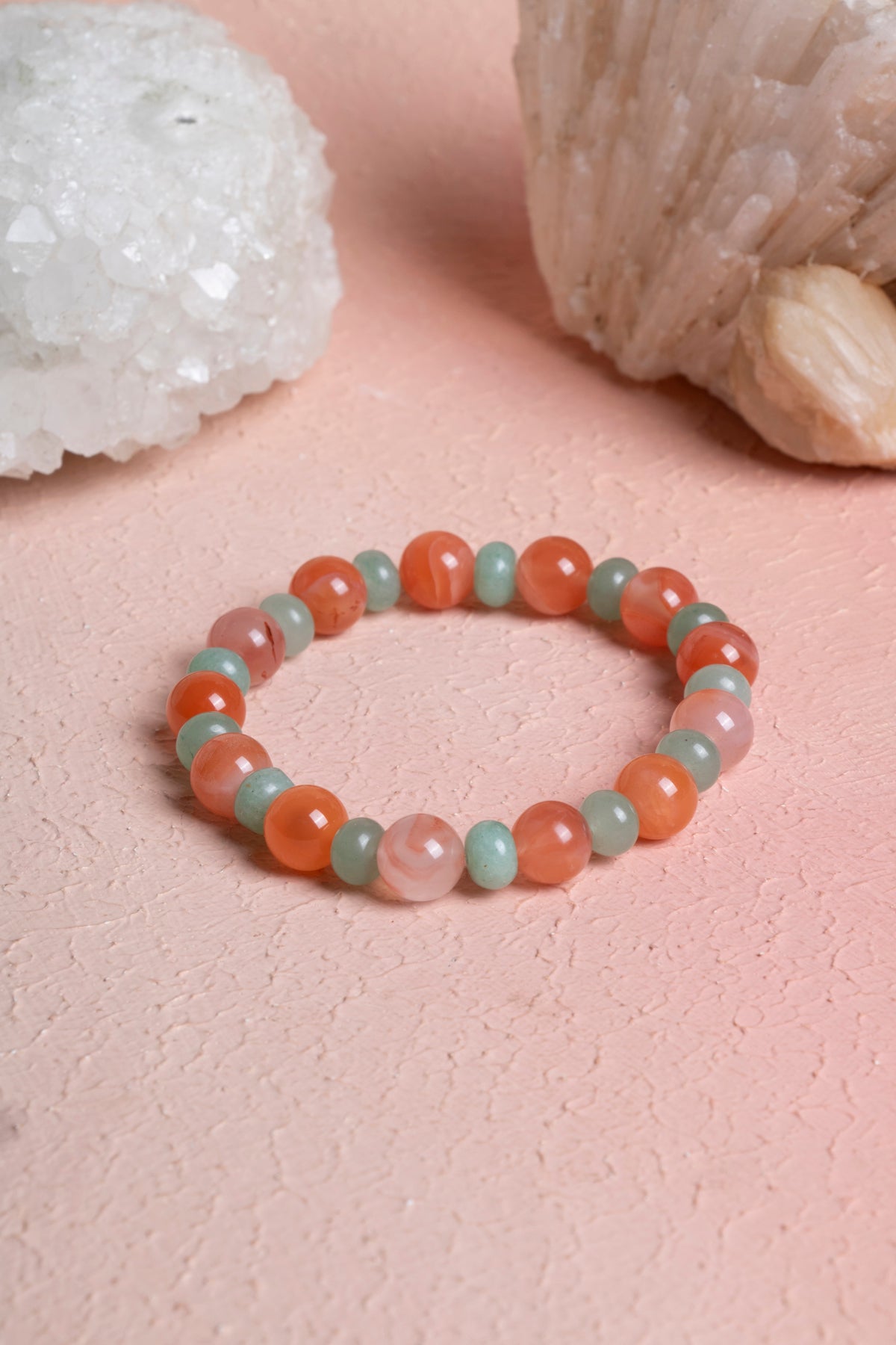 Laboratory Certified Yemen Agate & Aventurine Natural Stone Bracelet