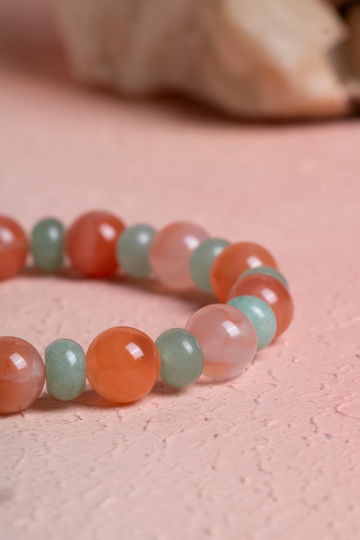 Laboratory Certified Yemen Agate & Aventurine Natural Stone Bracelet