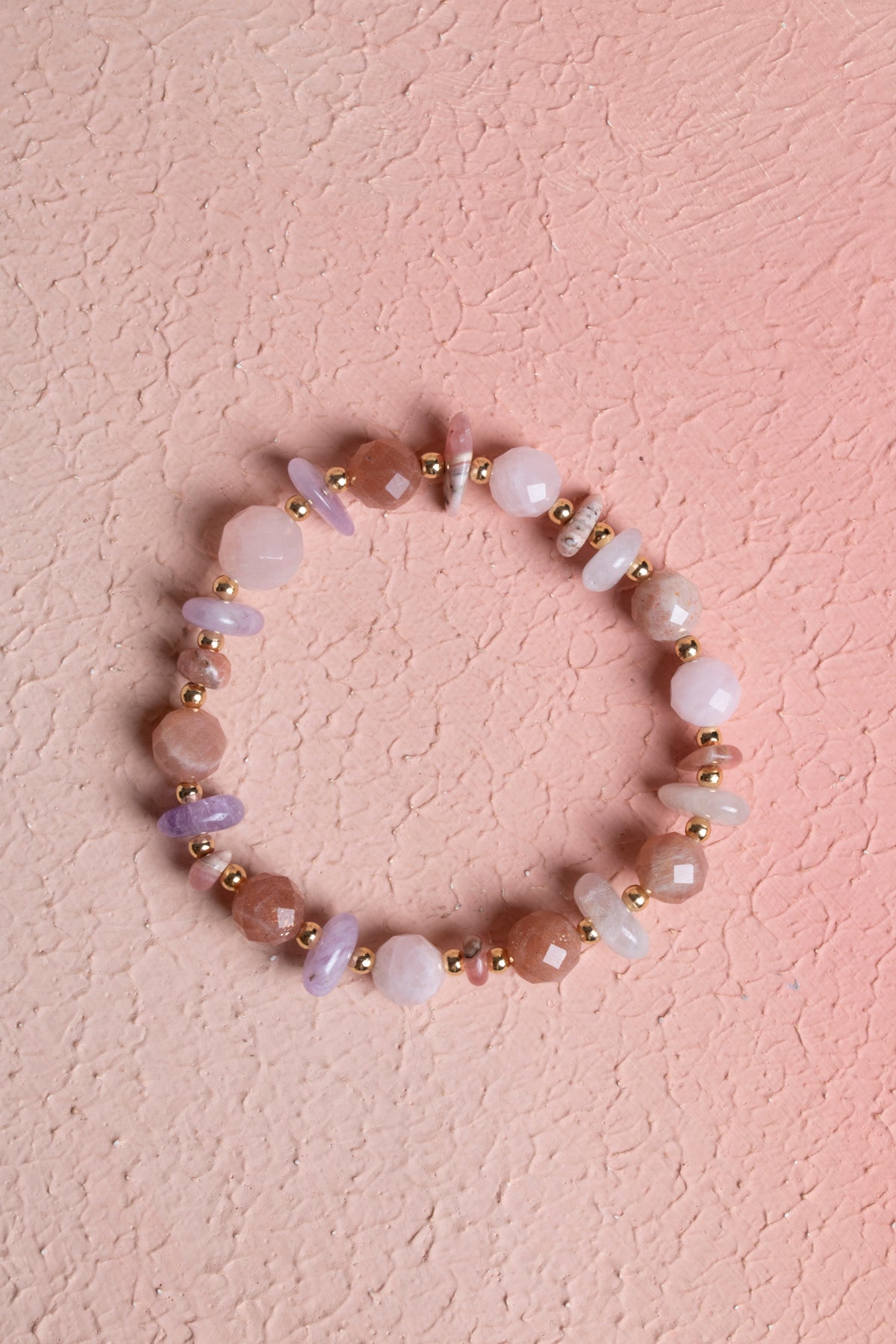 Laboratory Certified Rose Quartz & Amethyst Natural Stone Bracelet