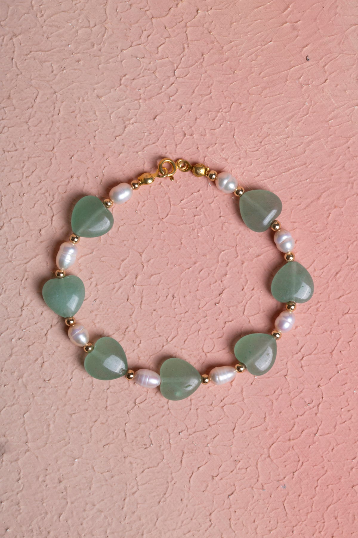 Laboratory Certified Pearl & Aventurine Natural Stone Bracelet