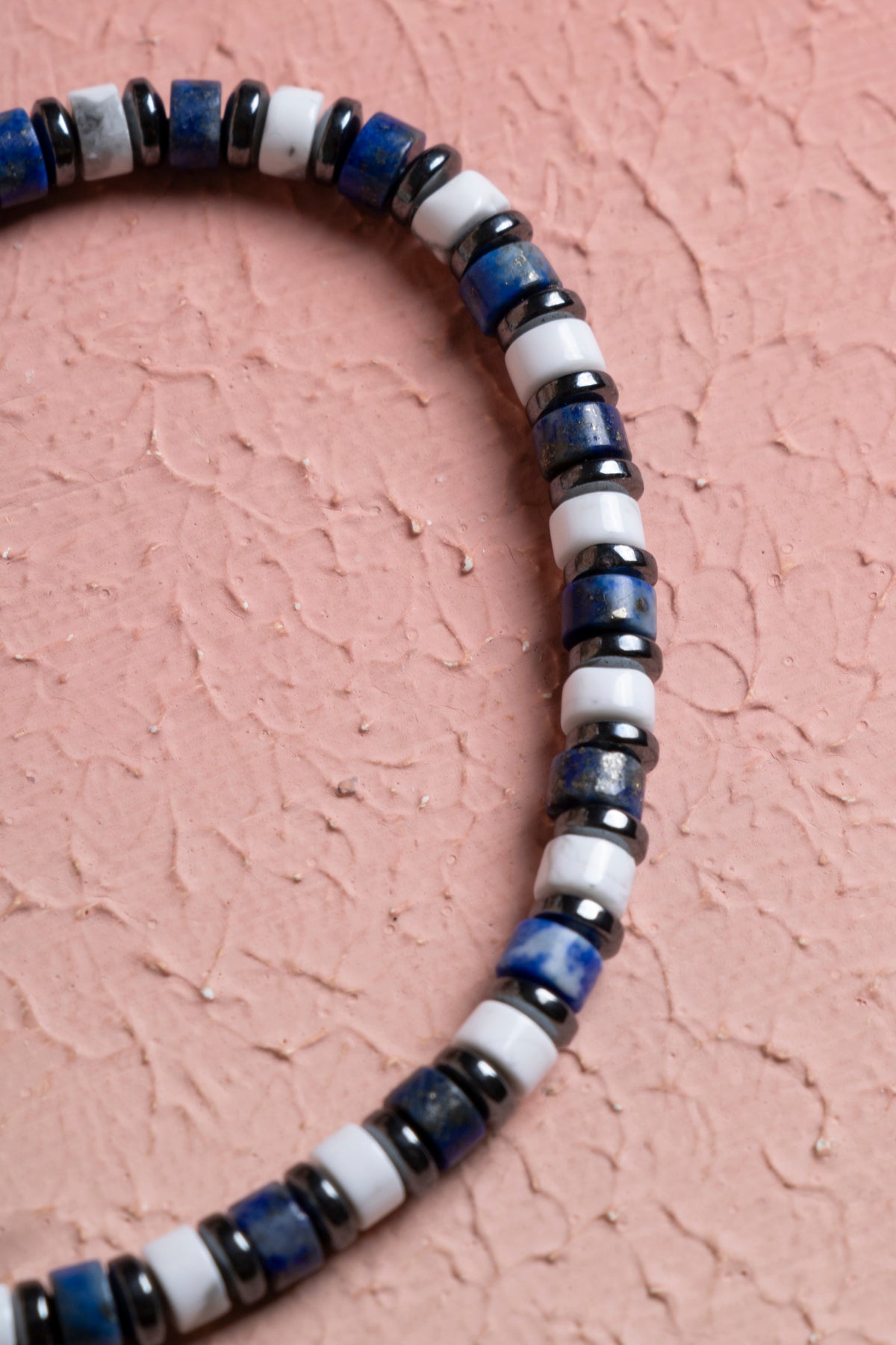Laboratory Certified Howlite & Lapis Lazuli Natural Stone Bracelet