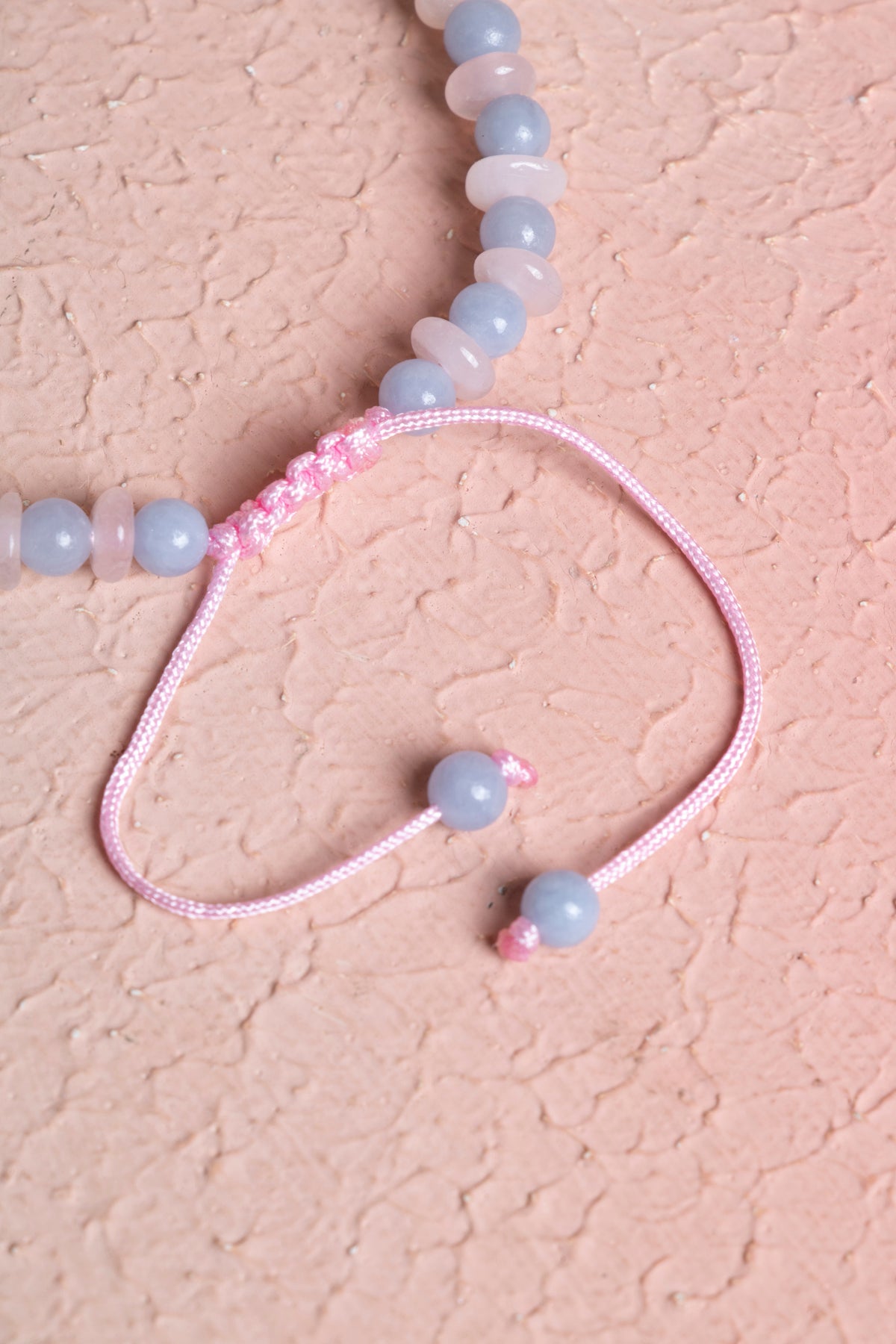 Laboratory Certified Aquamarine & Rose Quartz Natural Stone Bracelet