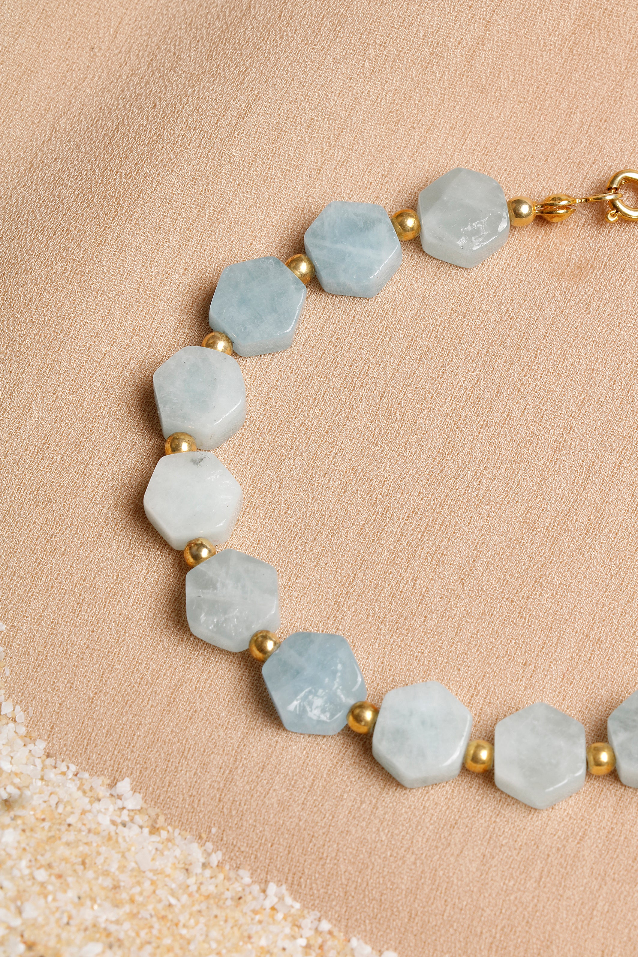 Laboratory Certified Aquamarine Natural Stone Bracelet