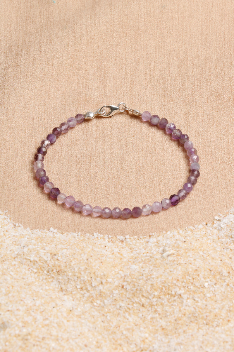 Laboratory Certified Amethyst Natural Stone Bracelet 4 mm