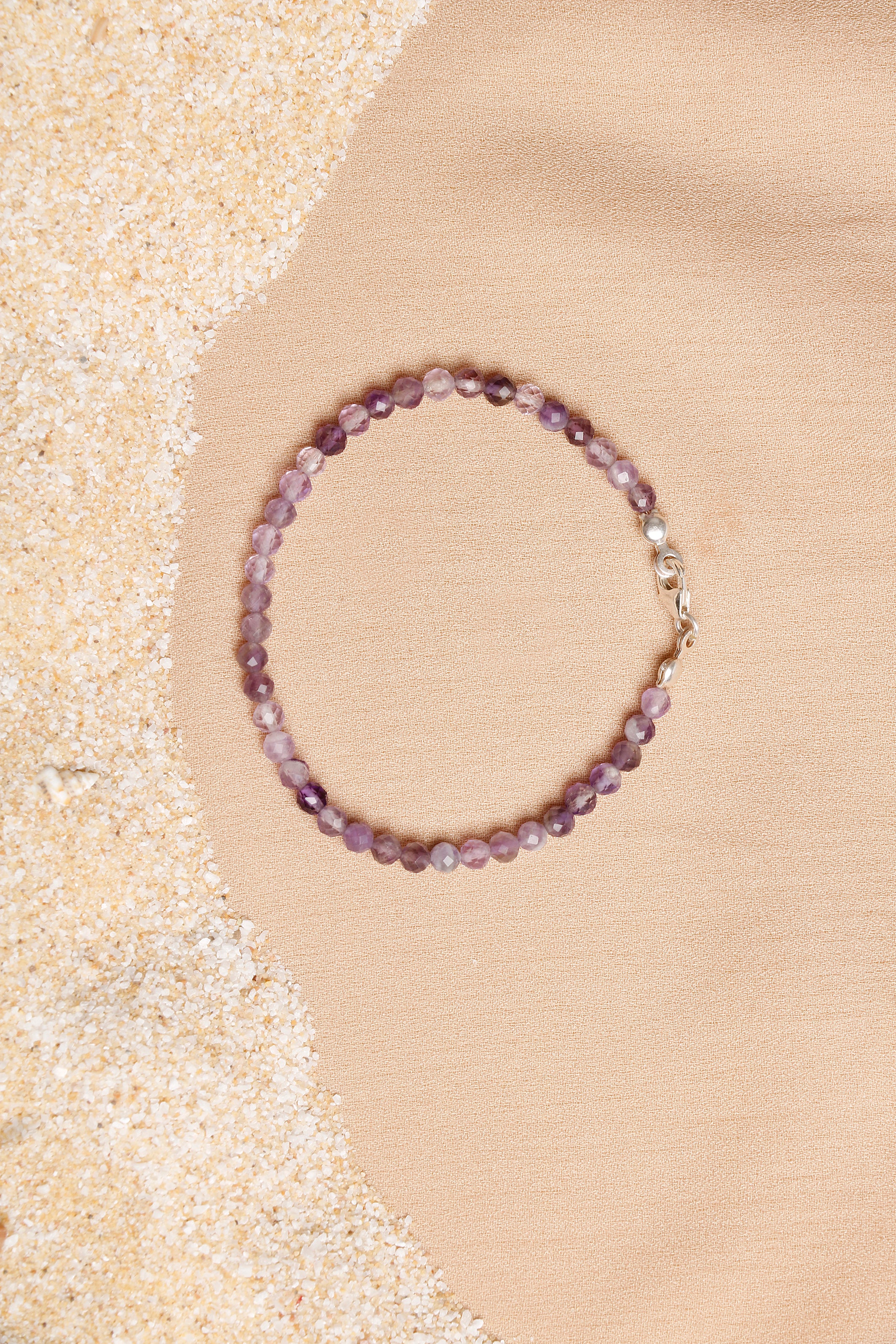 Laboratory Certified Amethyst Natural Stone Bracelet 4 mm