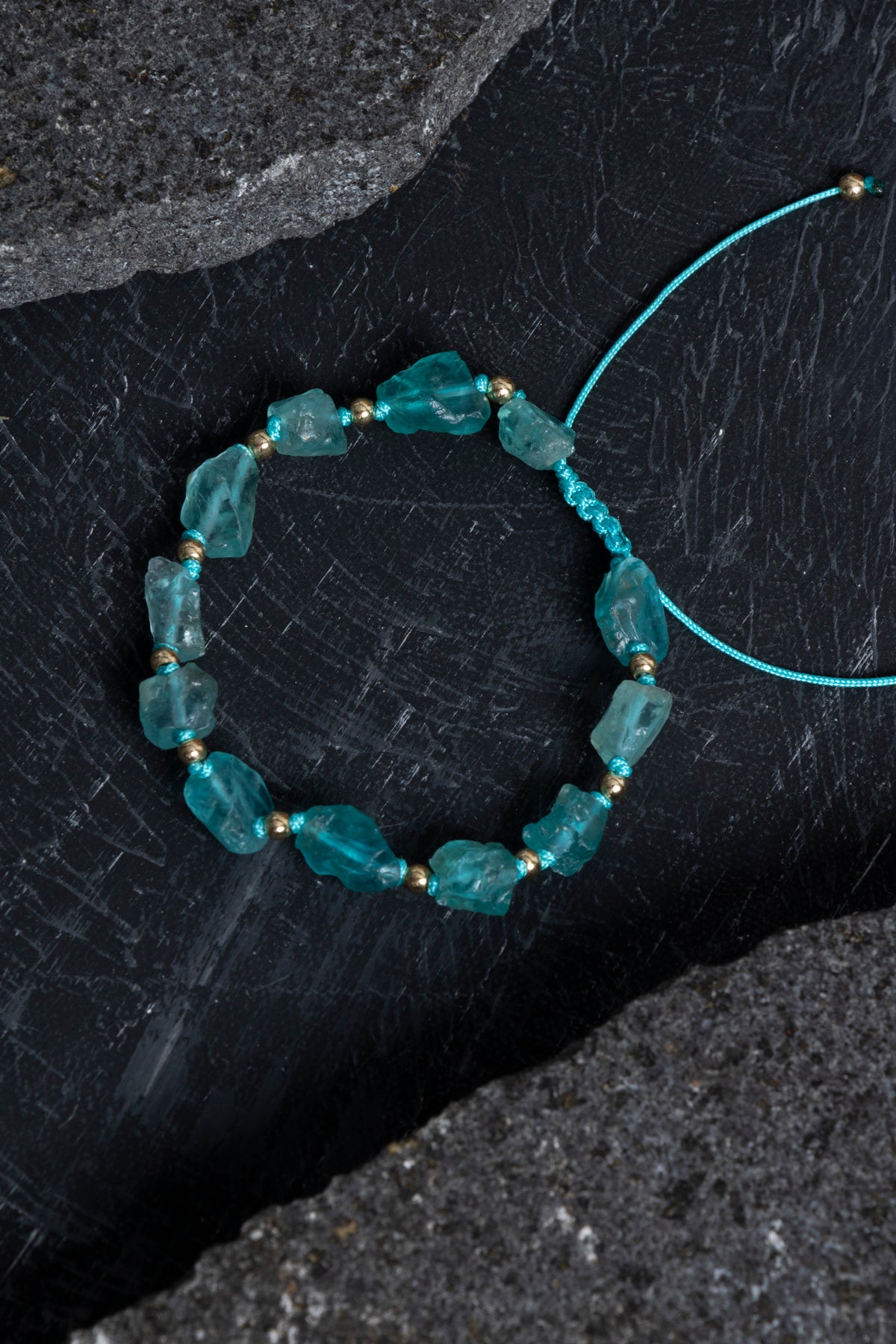 Laboratory Certified Apatite Natural Stone Bracelet