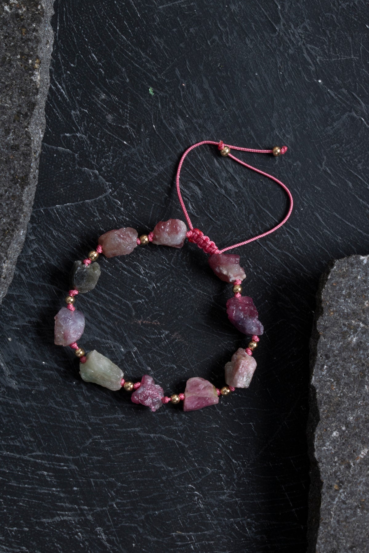 Laboratory Certified Tourmaline & Hematite Natural Stone Bracelet