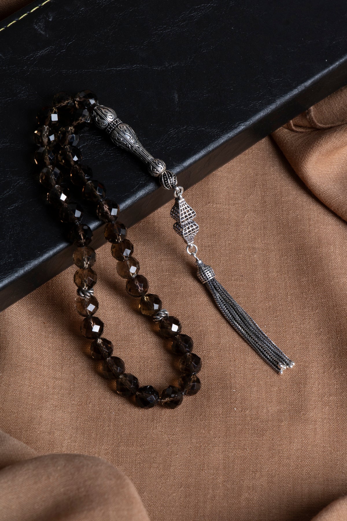 Laboratory Certified Smoky Quartz Natural Stone Prayer Beads 33 Beads – 8 mm