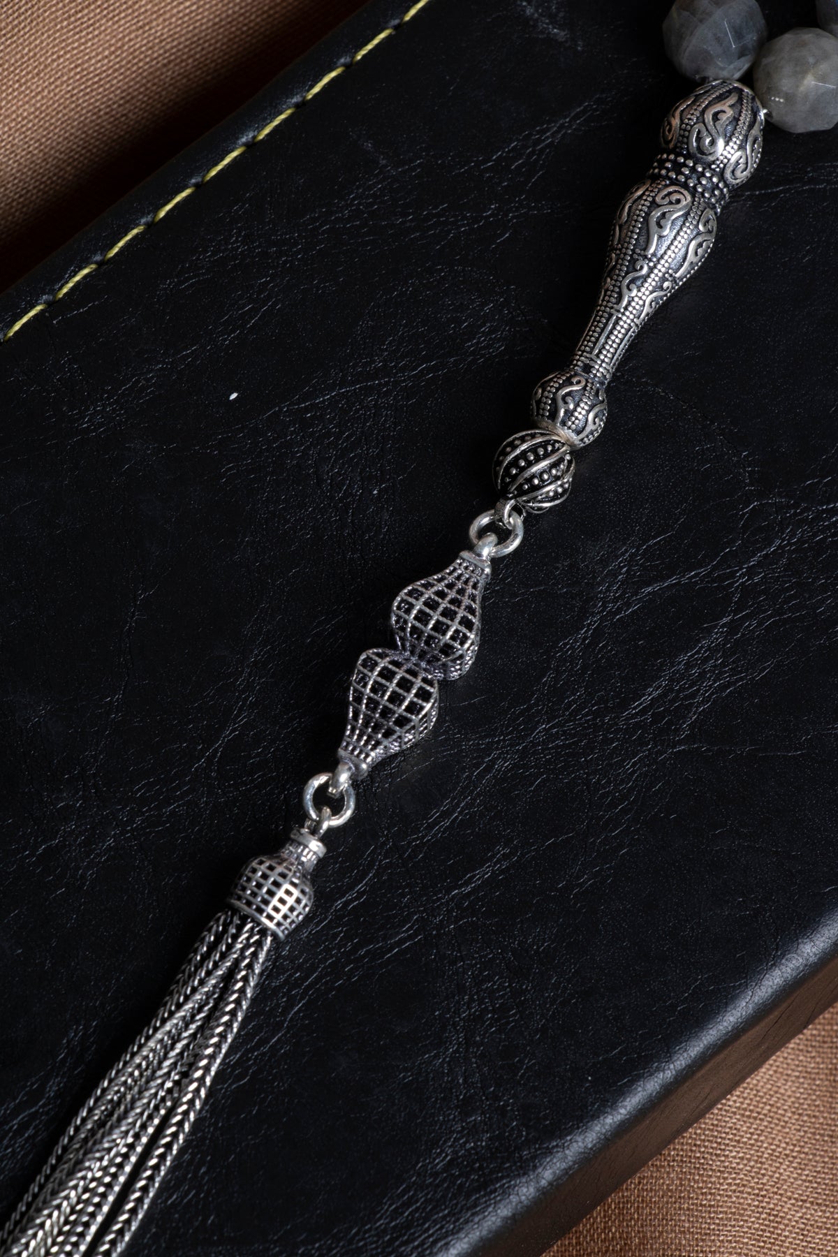 Laboratory Certified Labradorite Natural Stone Prayer Beads 33 Beads – 8 mm