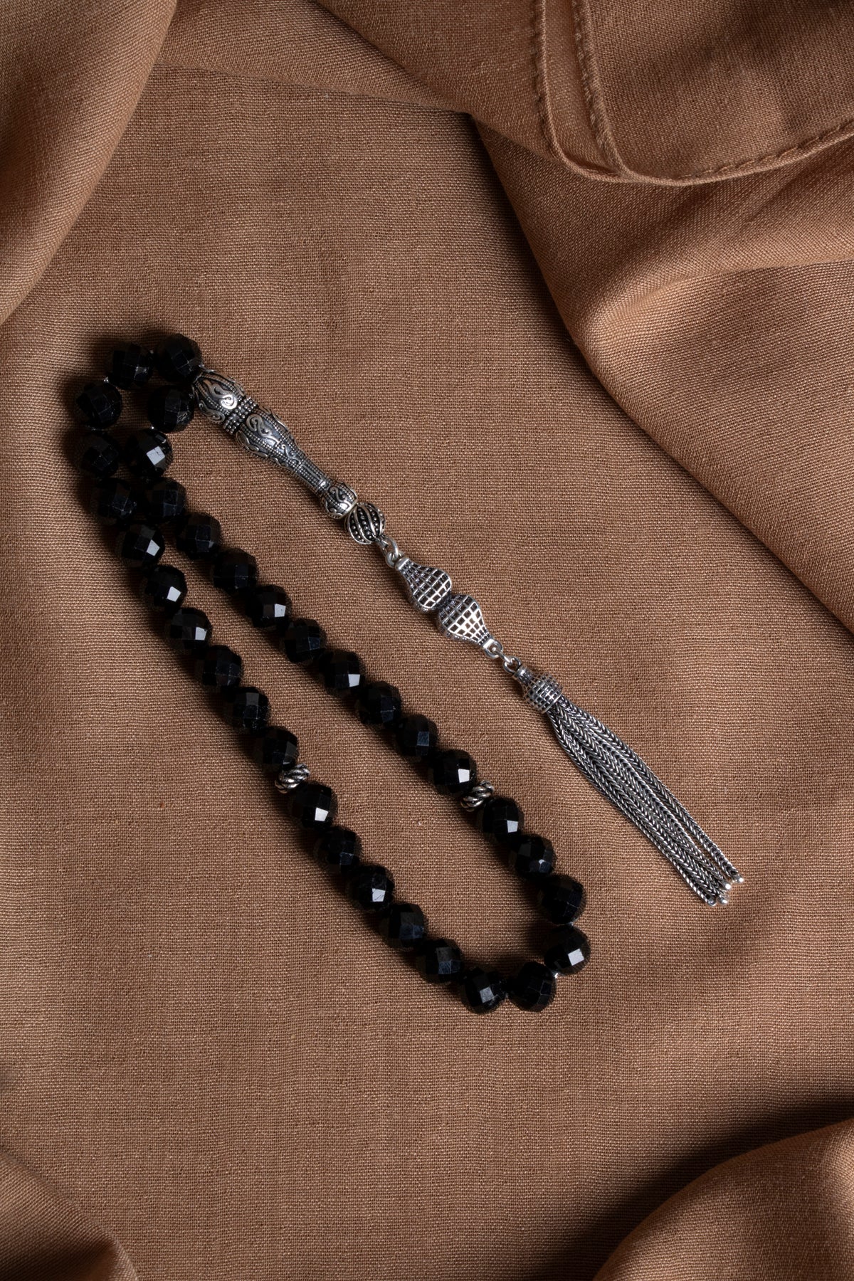 Laboratory Certified Obsidian Natural Stone Prayer Beads 33 Beads – 8 mm