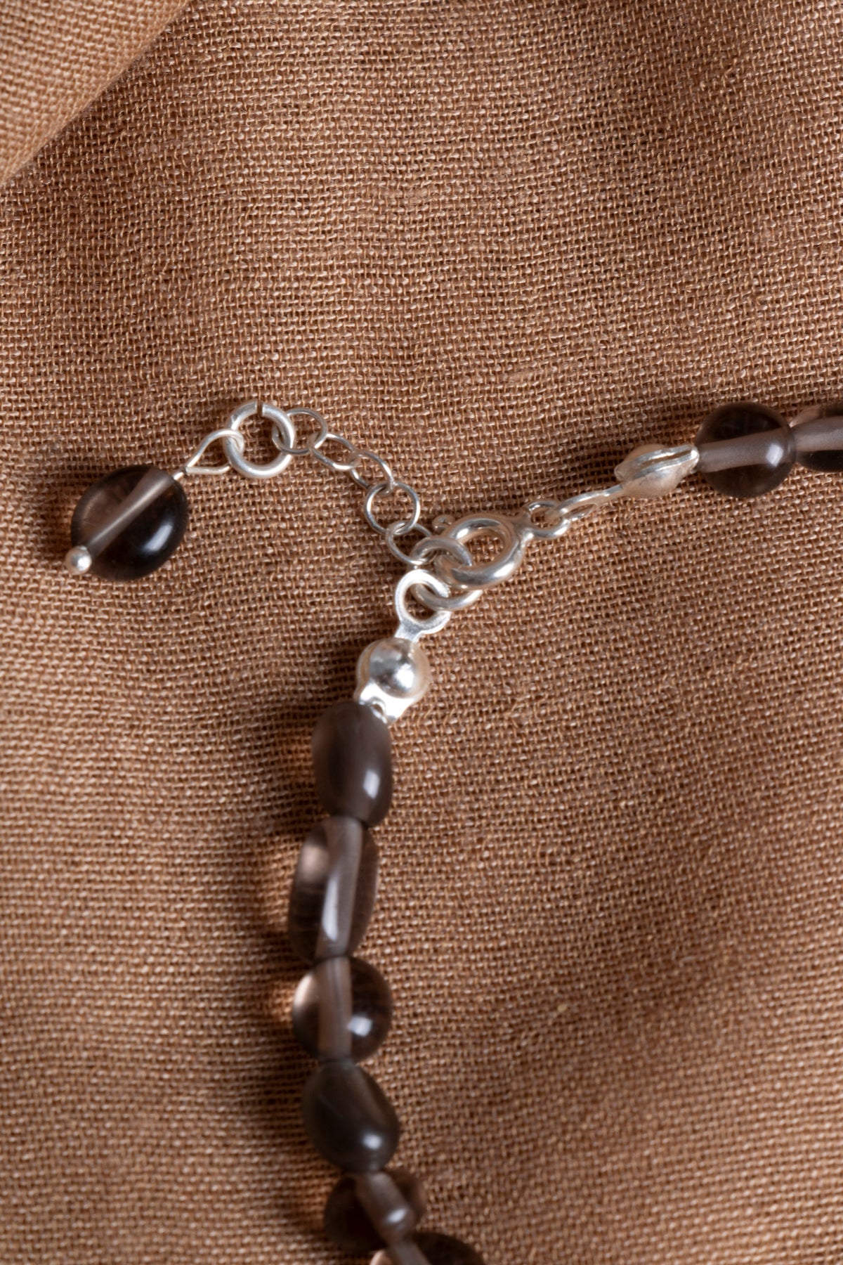 Laboratory Certified Smoky Quartz & Sunstone 925 Sterling Silver Bracelet