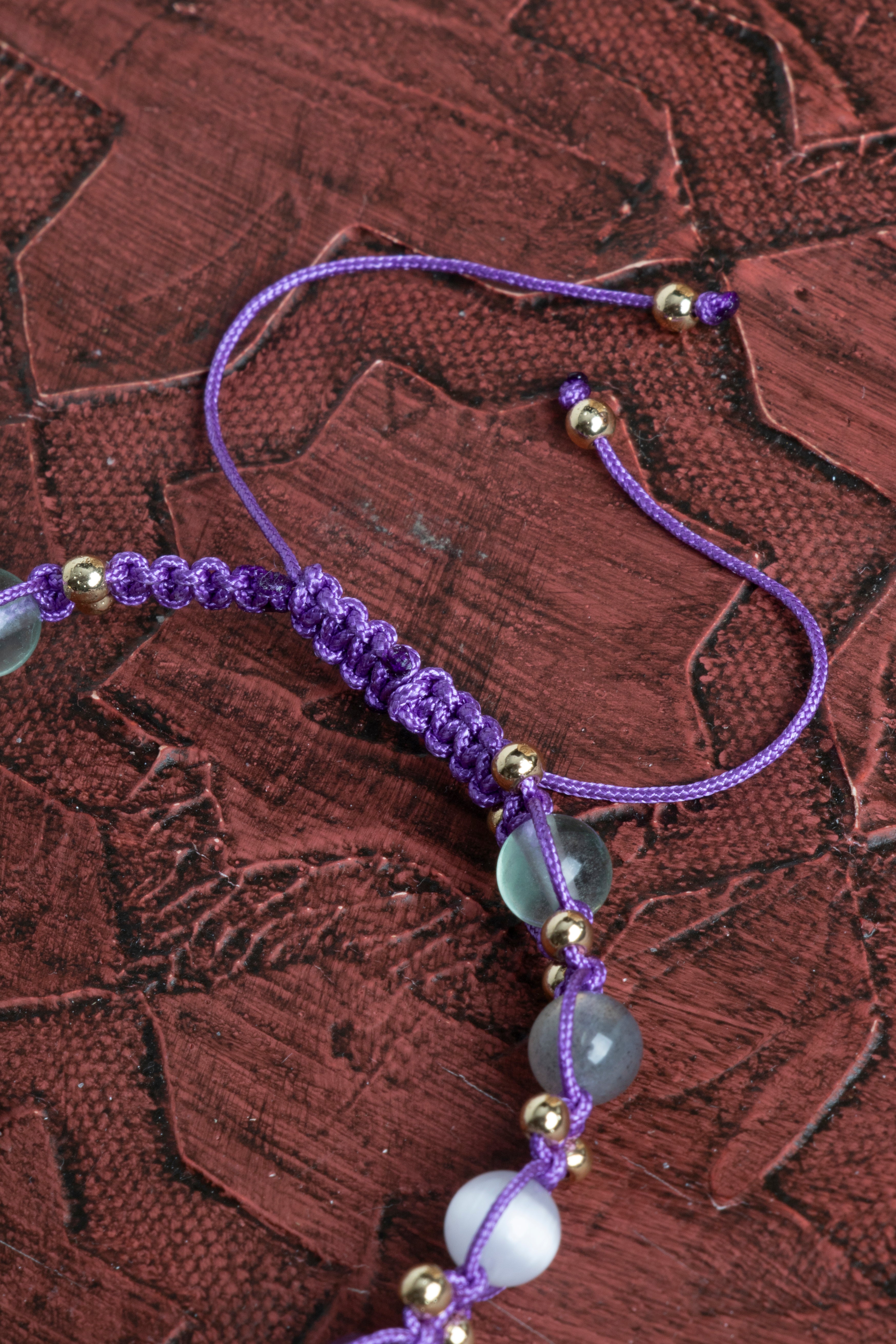 Laboratory Certified Selenite, Labradorite & Amethyst Natural Stone Bracelet