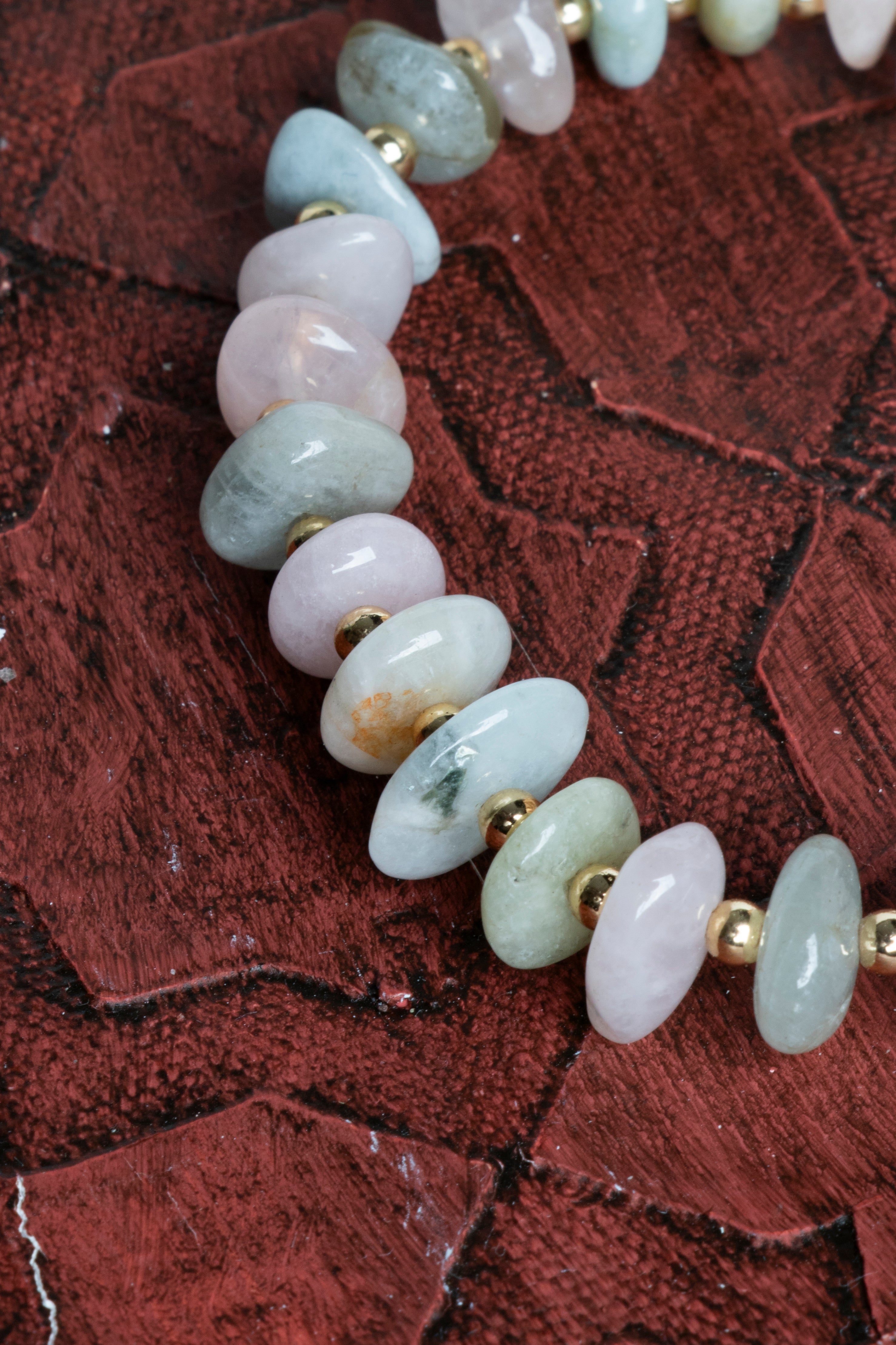 Laboratory Certified Aquamarine & Hematite Natural Stone Bracelet