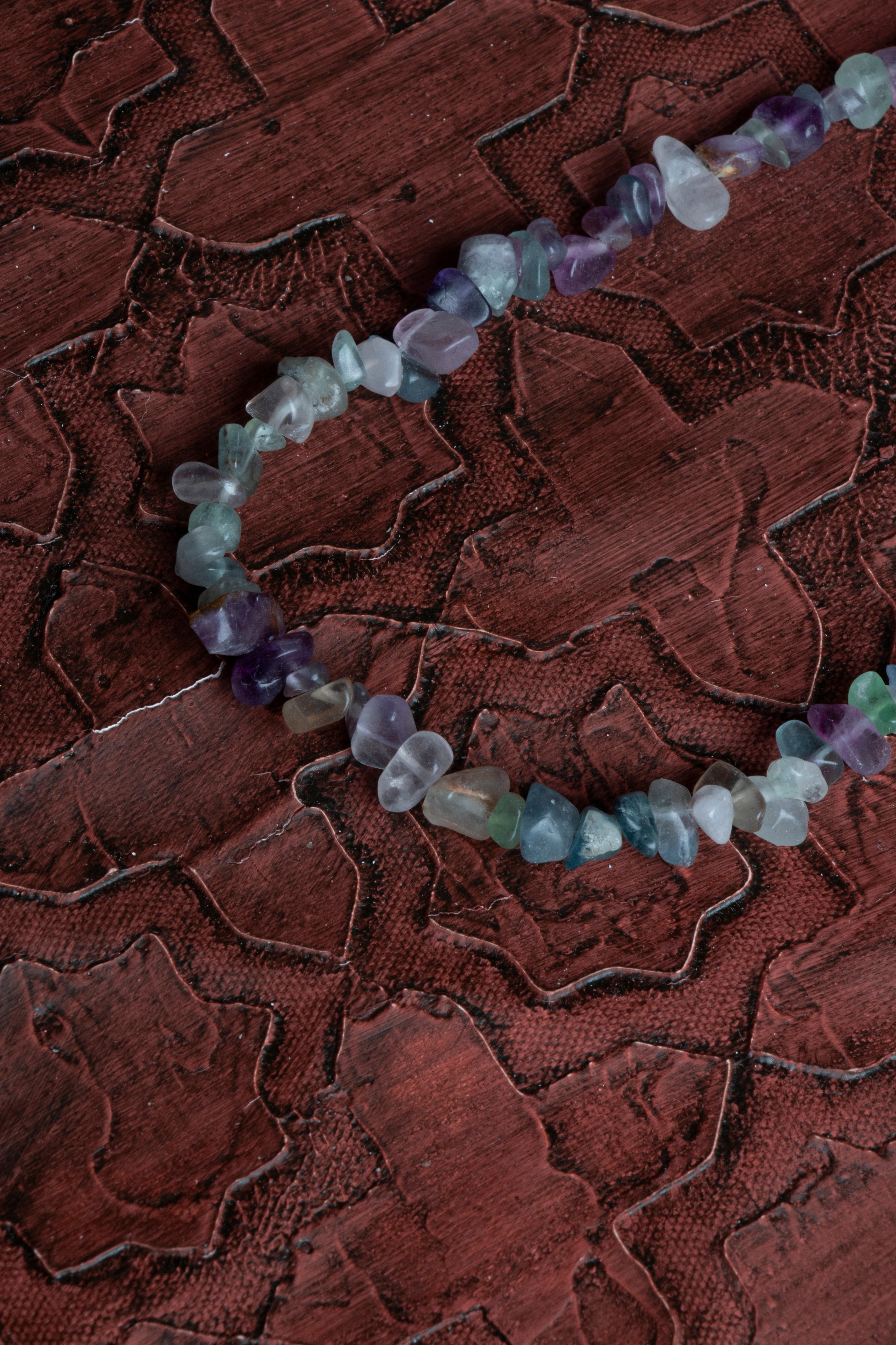 Laboratory Certified Fluorite Natural Stone 925 Sterling Silver Necklace